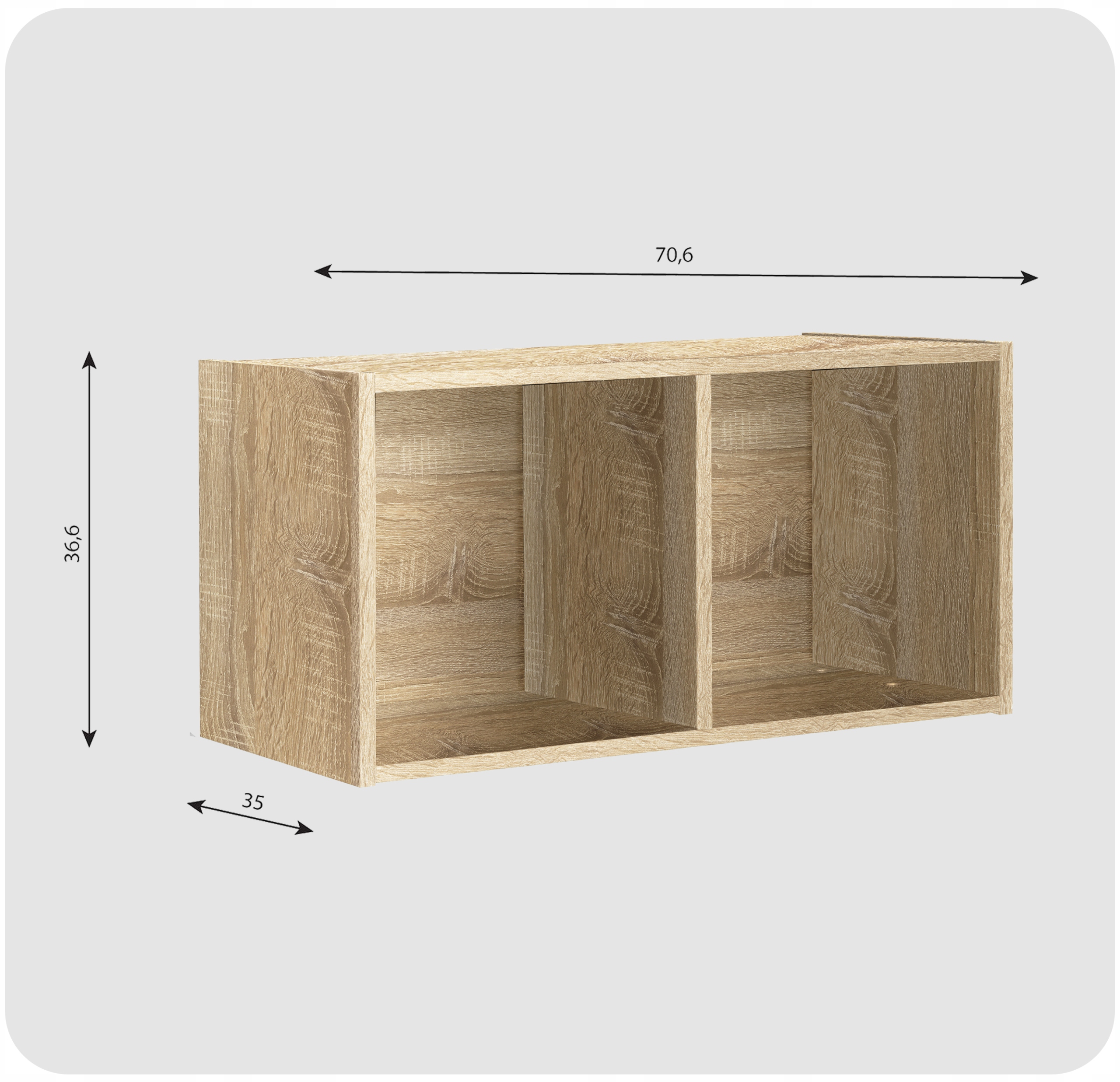 Regał półka organizer pojemnik stojak na płyty winylowe segregatory Cubo 2