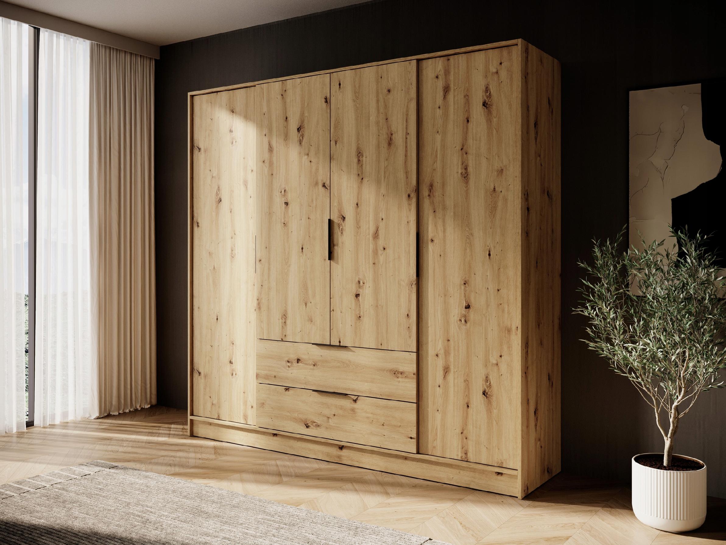 SZAFA GARDEROBA LIVIA 4D OTWIERANA KASZMIR DUŻA NA UBRANIA SZUFLADY drążek