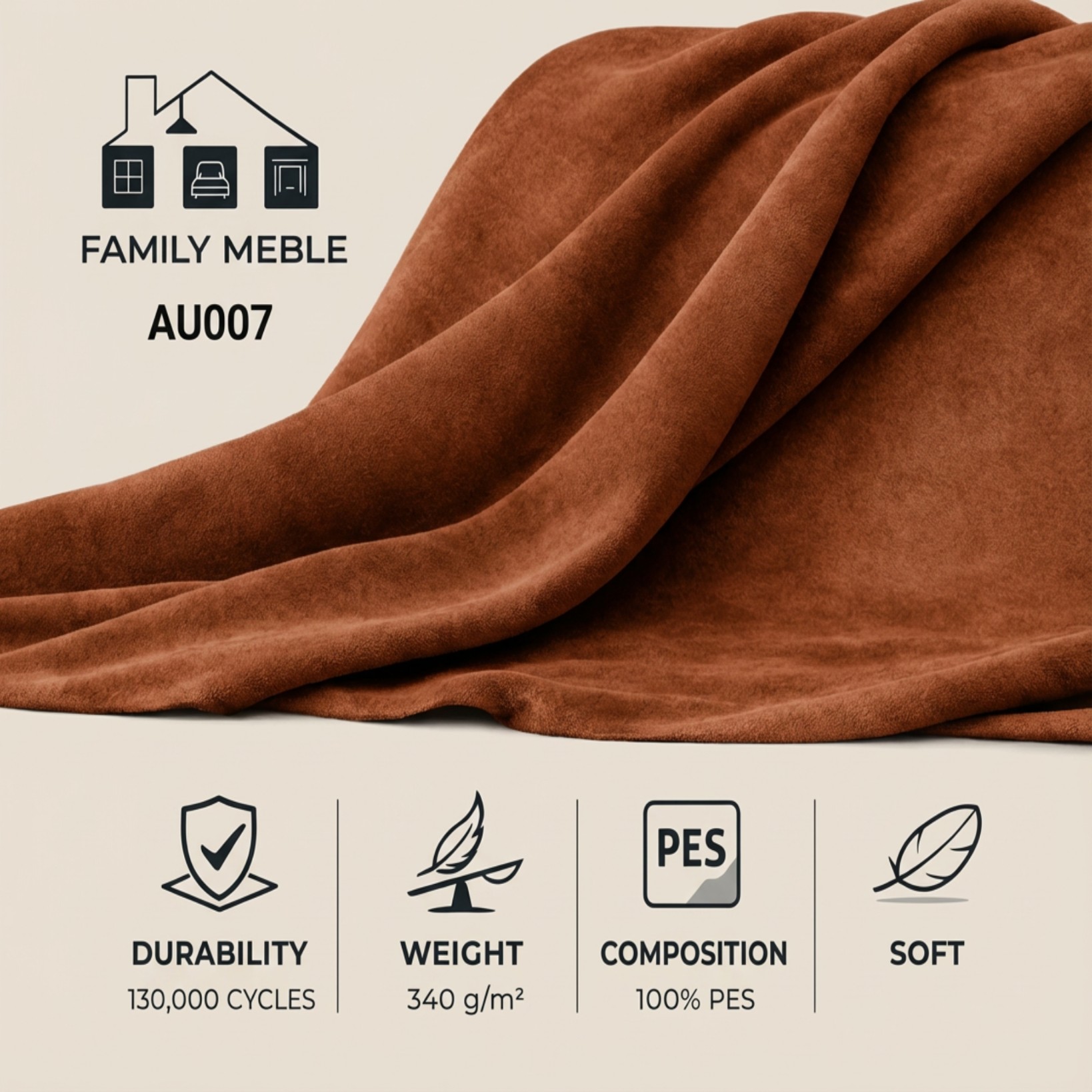 Zest. 2 foteli uszak skandynawskich podnóżkami pufami Carol Family Meble — tkanina