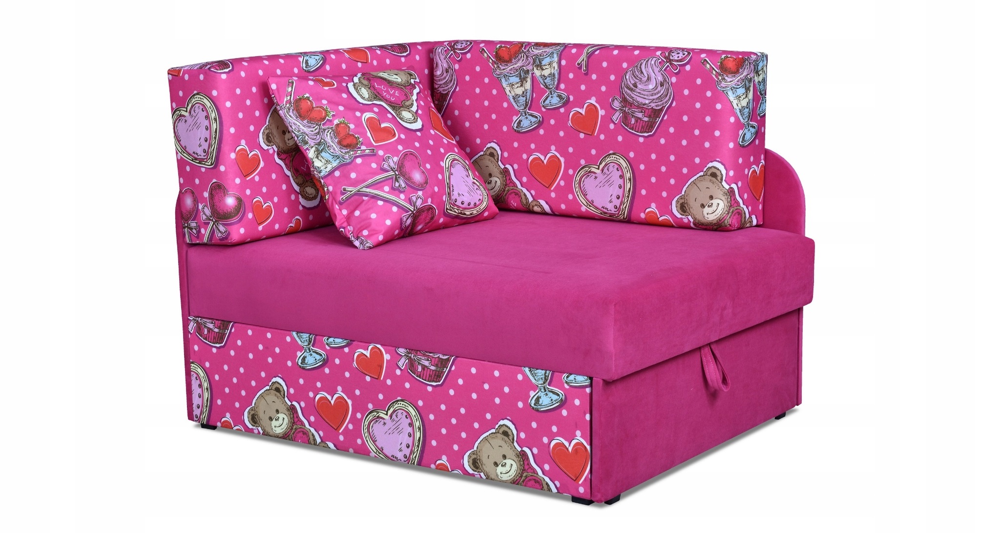 Narożnik dziecięcy Bambino rozkładany pojemnik łóżko dzieci materac kubuś