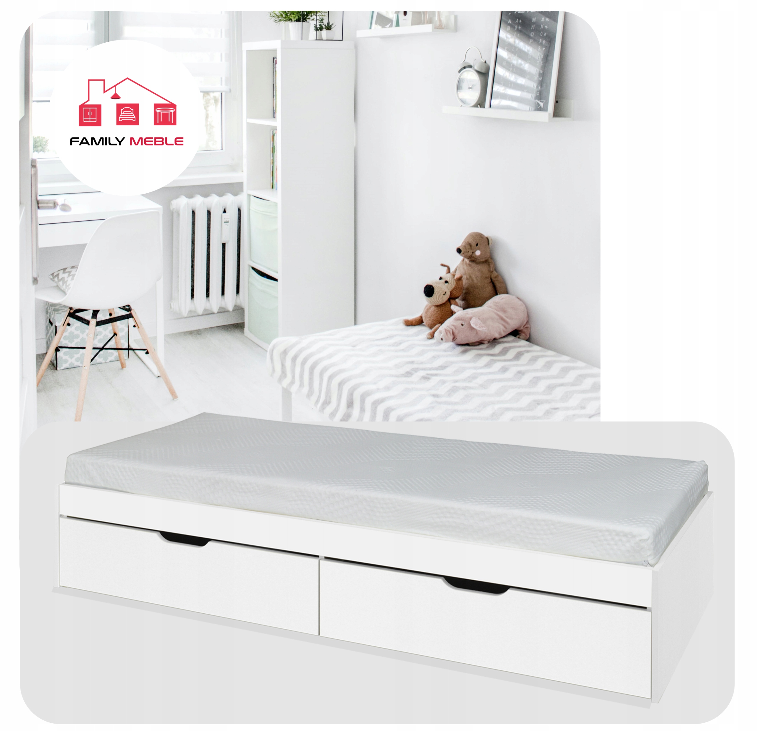 Łóżko dziecięce dla dziecka dzieci młodzieżowe 90x200 cm Lili Family Meble