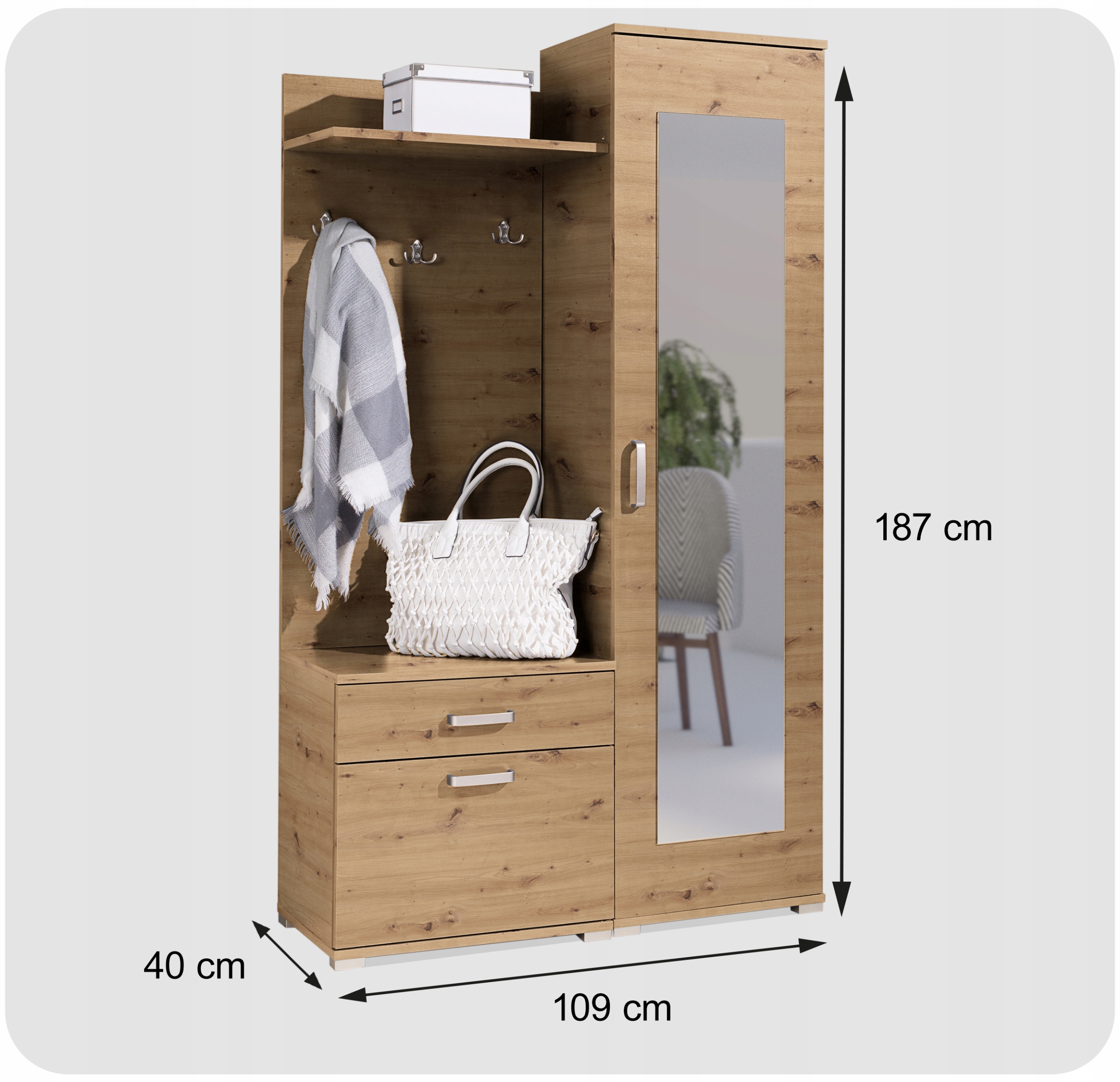 Garderoba przedpokój do przedpokoju szafa szafka na buty Gino Family Meble