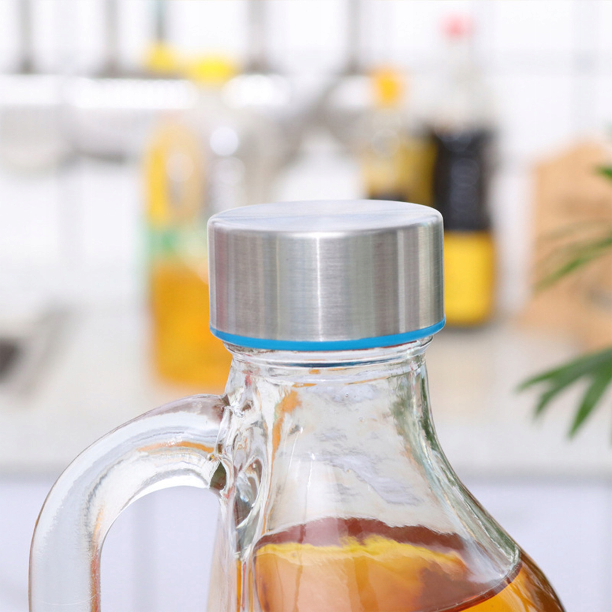 KARAFKA SZKLANA NA WODĘ SOK LEMONIADĘ MLEKO 1L BUTELKA Z ZAKRĘTKĄ