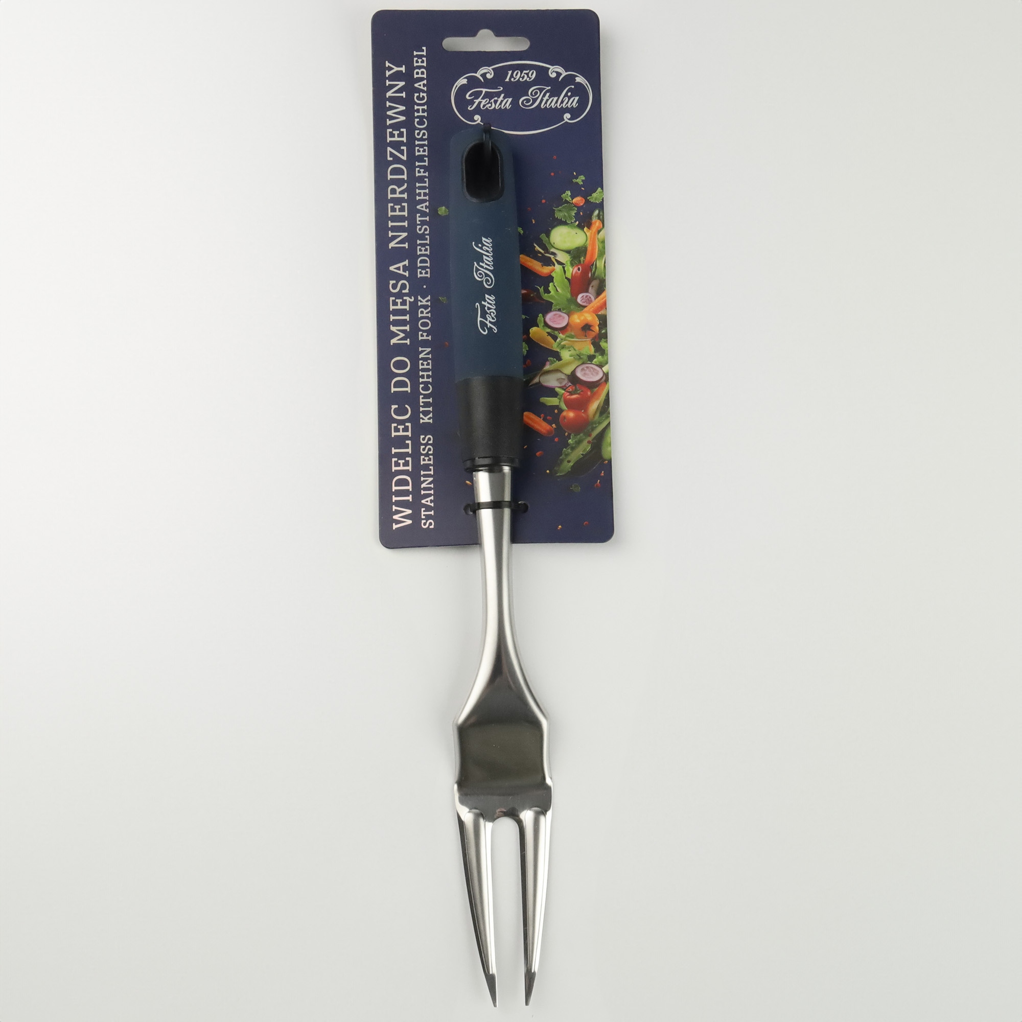 KUCHENNY WIDELEC DO MIĘSA WĘDLIN SERA STAL NIERDZEWNA 2-ZĘBNY UNIWERSALNY