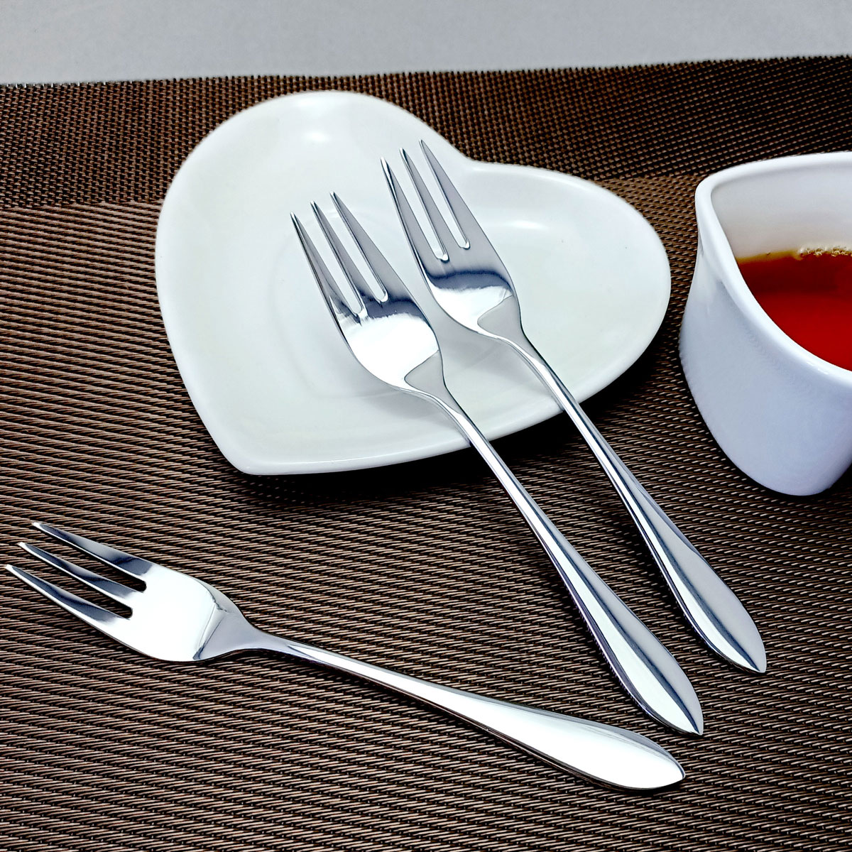 ZESTAW WIDELCZYKI DO CIASTA 6 os kpl PREMIUM 18/10