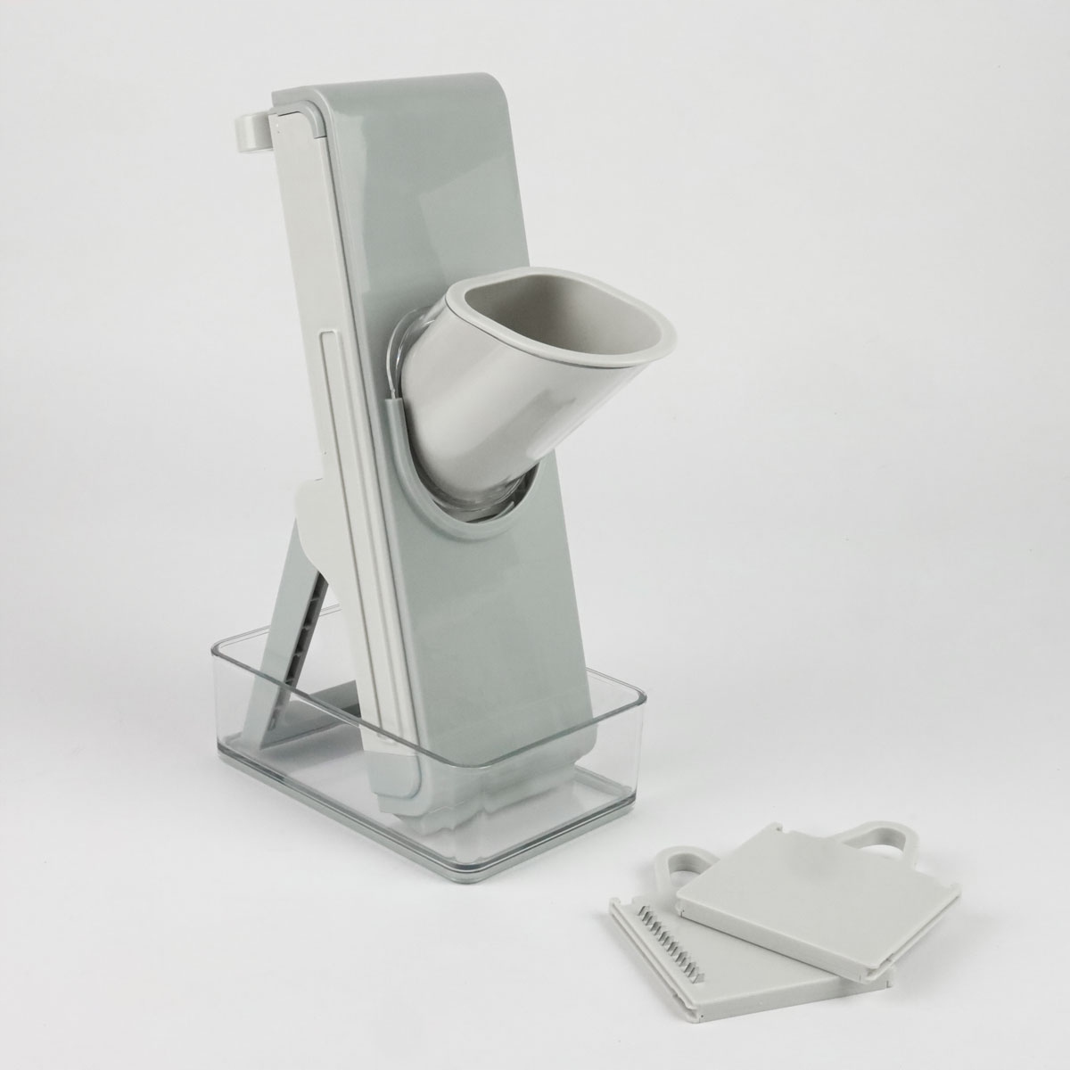 KRAJALNICA DO WARZYW Z POJEMNIKIEM I WYMIENNYMI NAKŁADKAMI TARKA