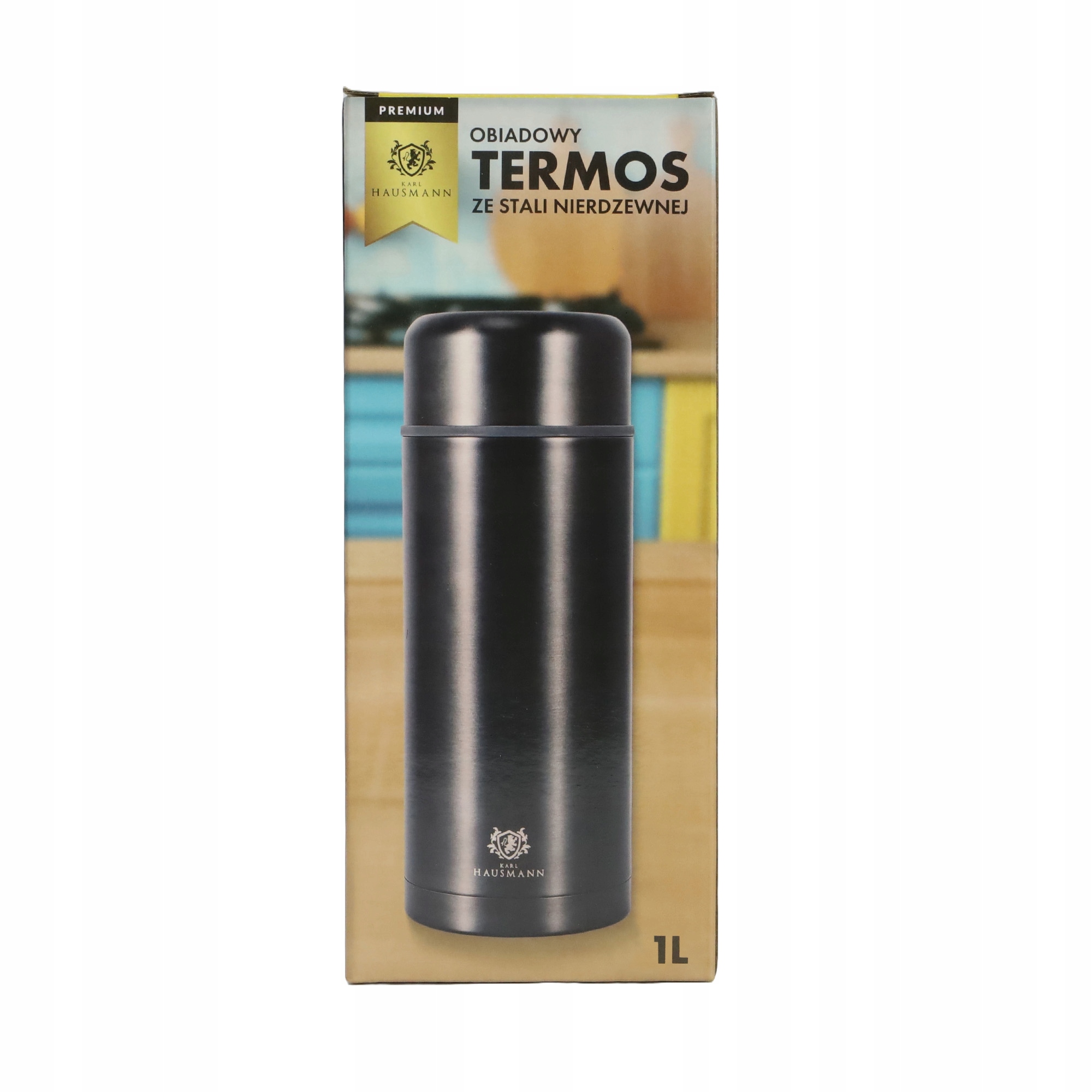 TERMOS OBIADOWY TURYSTYCZNY NA OBIAD ZUPĘ 1L TERMICZNY STAL NIERDZEWNA