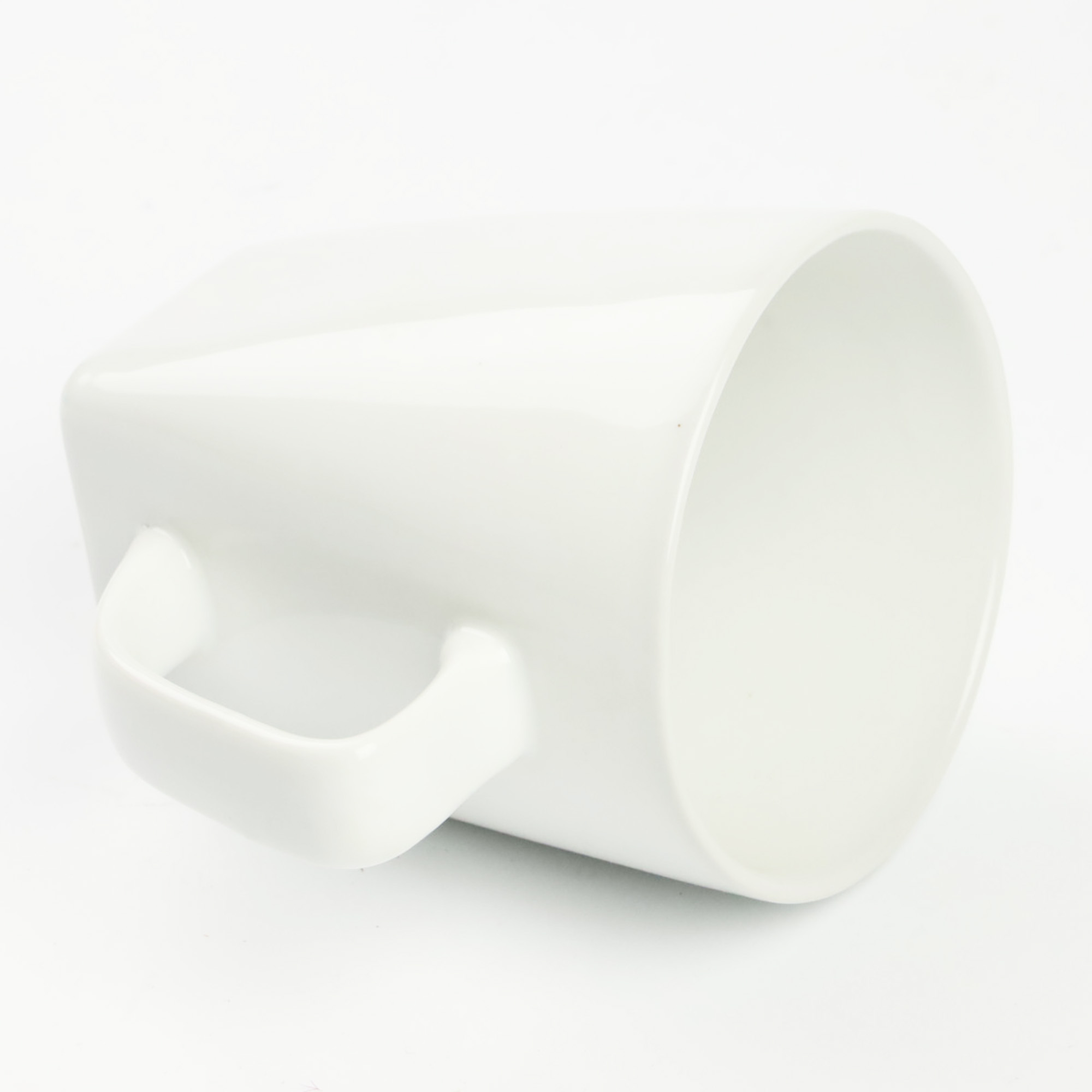 KUBEK PORCELANOWY DO KAWY HERBATY UNIWERSALNY BIAŁY 460ML Z UCHEM