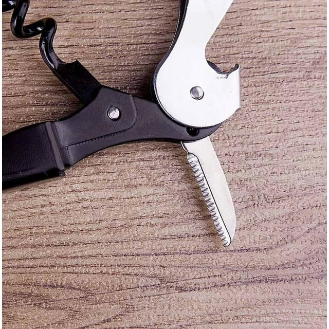 KORKOCIĄG 3 W 1 DO WINA STALOWY Z OTWIERACZEM DO BUTELEK OTWIERACZ I NOŻYK