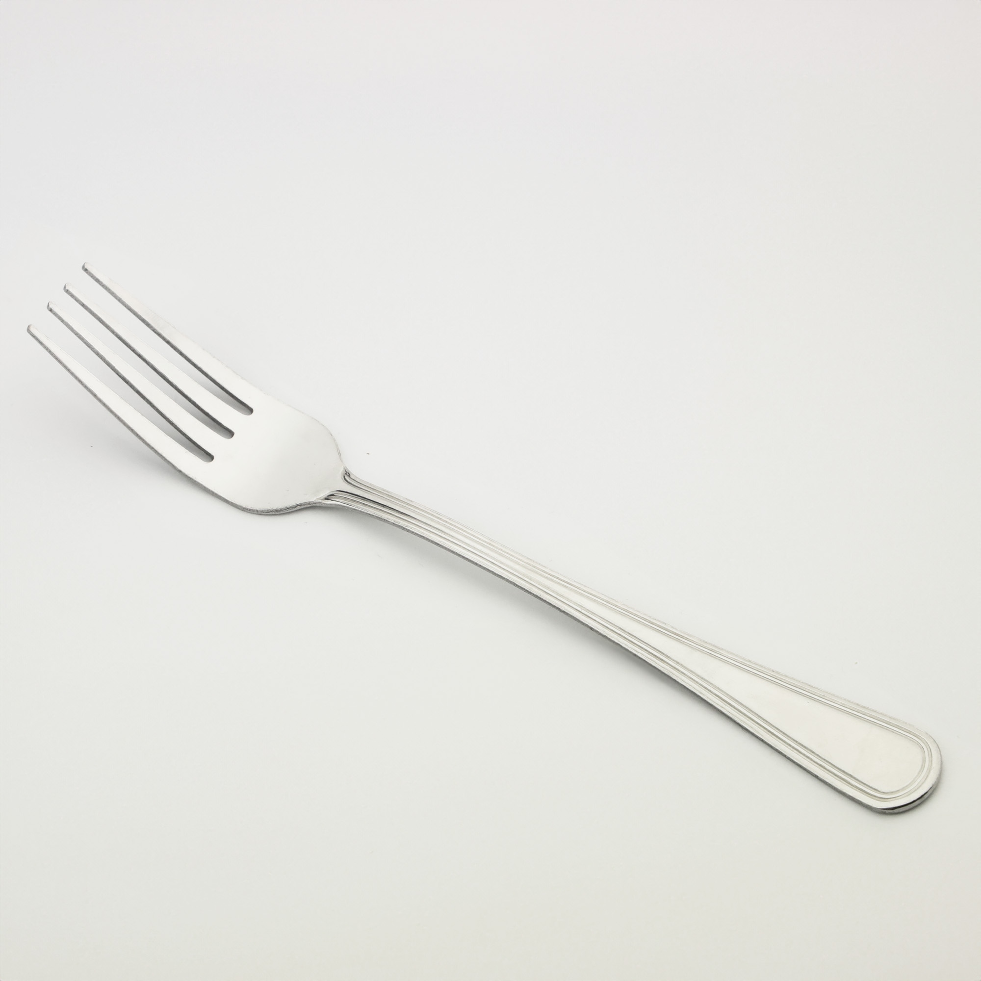 WIDELCE OBIADOWE STOŁOWE DO OBIADU SREBRNE KOMPLET 6 SZT STAL NIERDZEWA