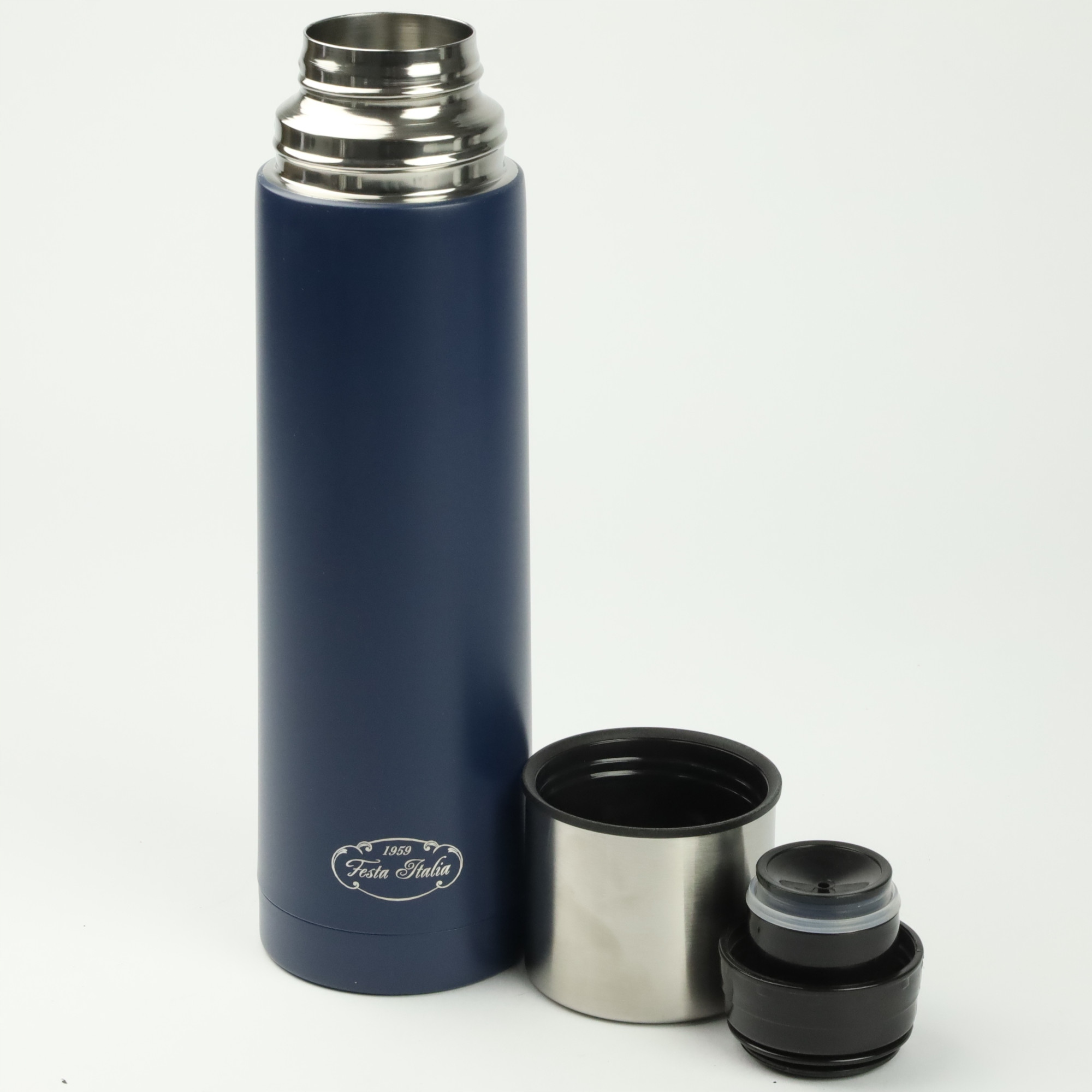 TERMOS GRANATOWY TERMICZNY 750ML STAL NIERDZEWNA BIDON NA GORĄCE NAPOJE