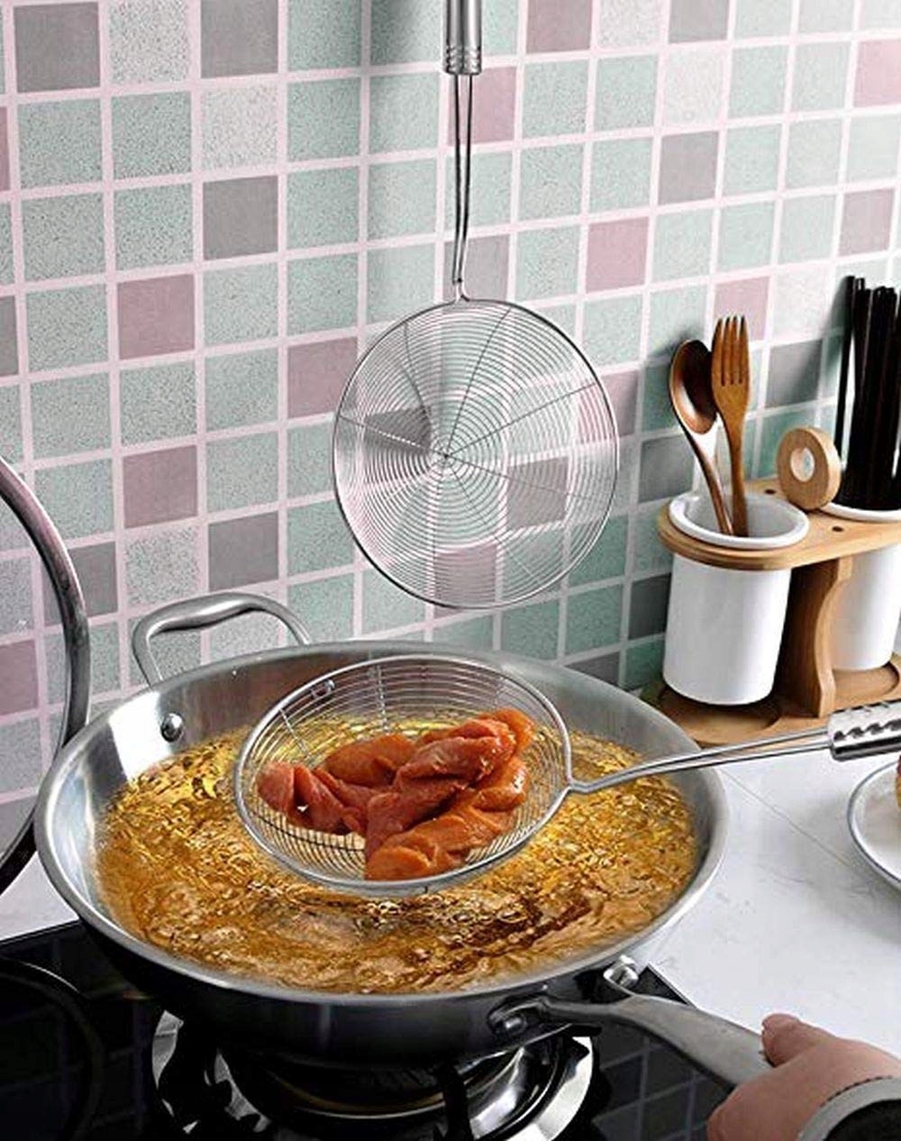 ŁYŻKA CEDZAKOWA do klusek pierogów frytek Nabierak