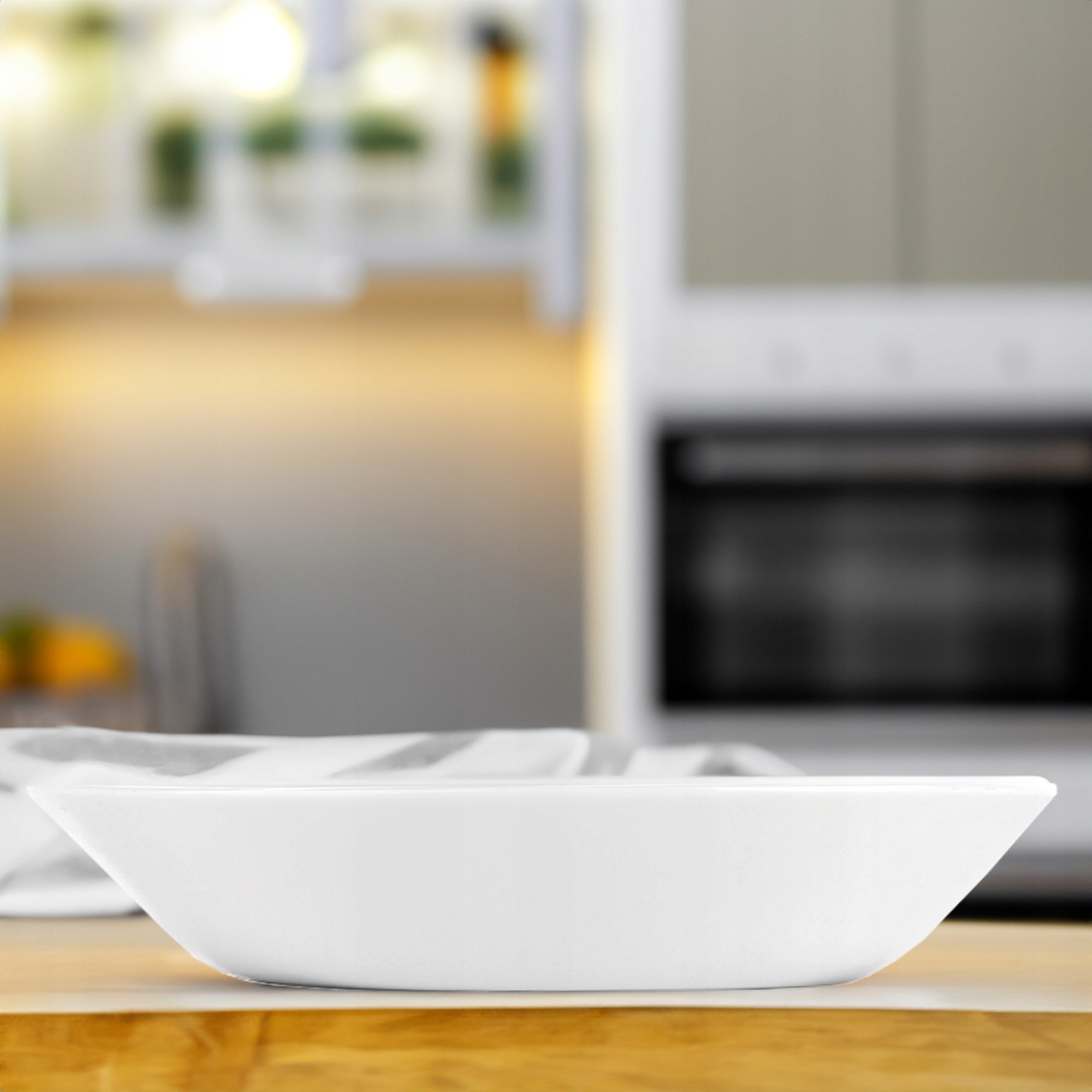 TALERZ GŁĘBOKI OBIADOWY NA ZUPĘ FESTA ITALIA 21,5 CM BIAŁE SZKŁO ELEGANCKI