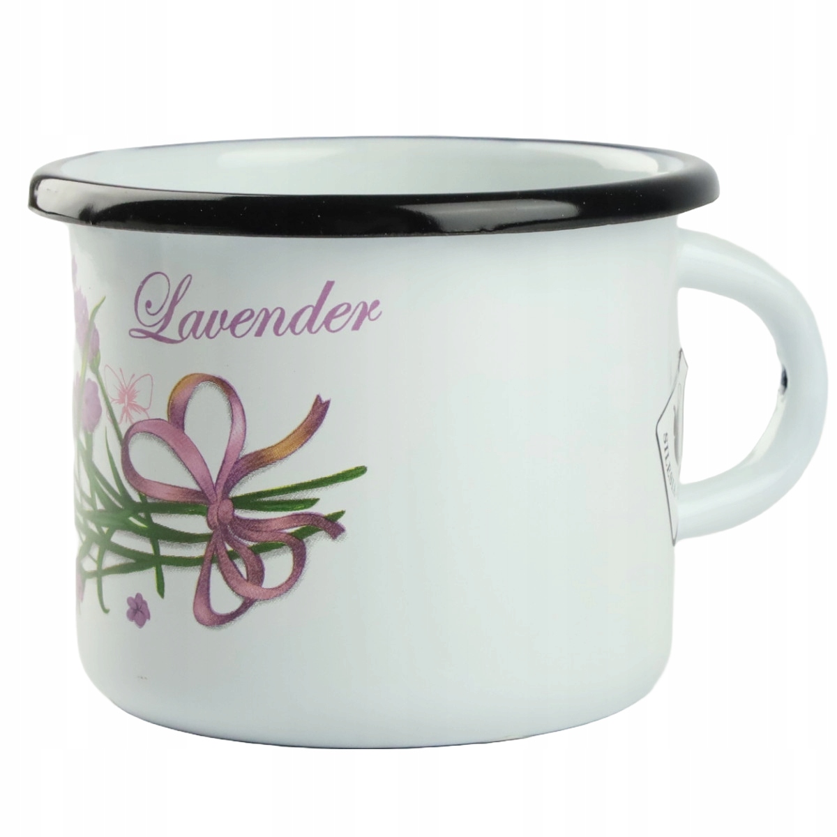 KUBEK SILESIA EMALIA 400 ML 9CM METALOWY KUBEK DO KAWY HERBATY OBOZOWY