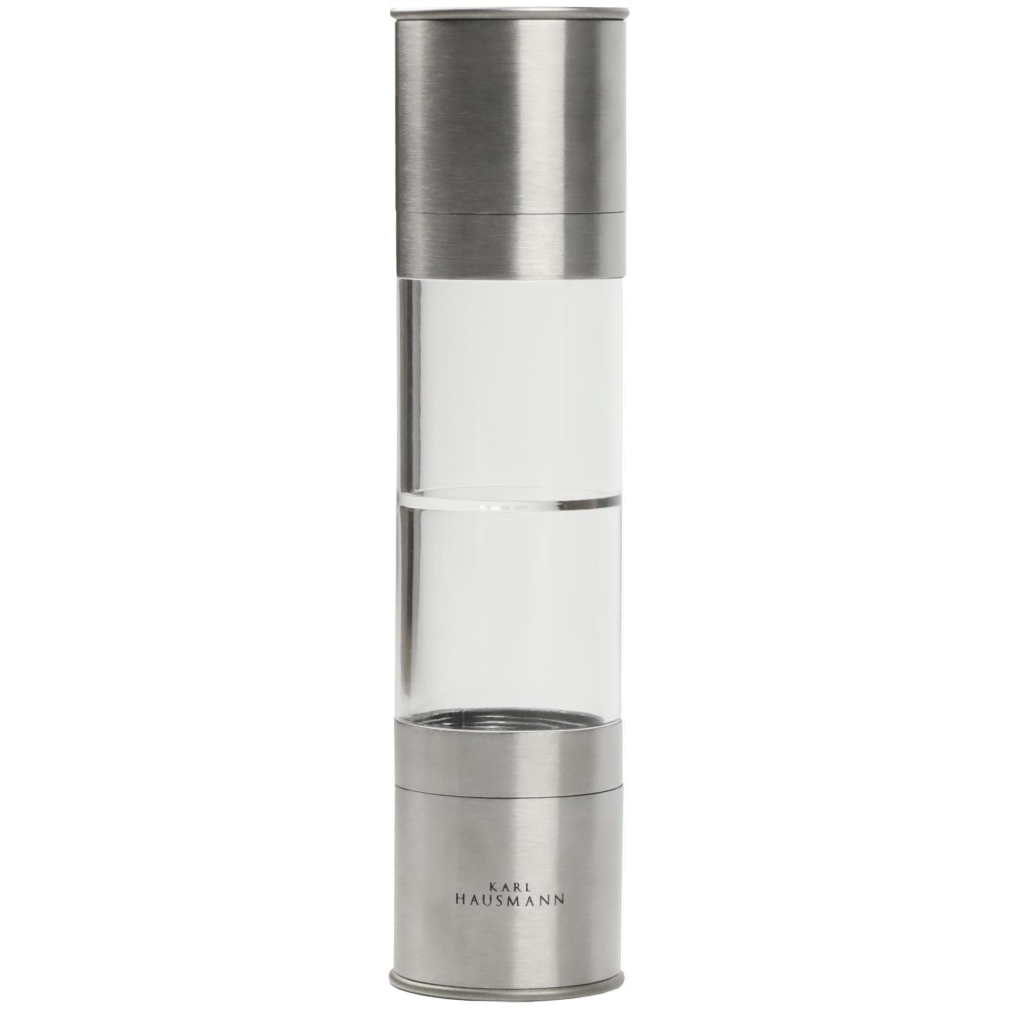 MŁYNEK RĘCZNY DO MIELENIA PRZYPRAW PIEPRZU SOLI 2W1 METALOWY SREBRNY