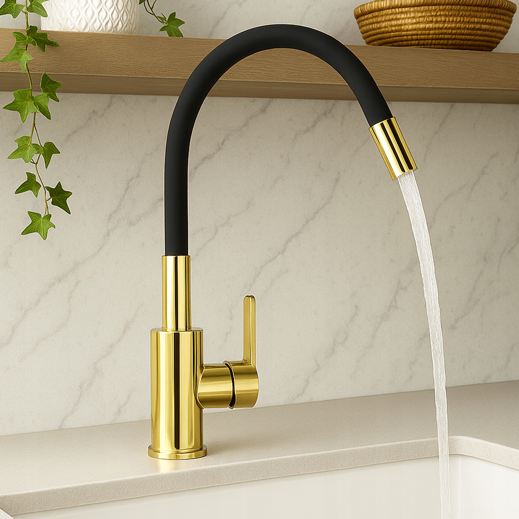 BATERIA KUCHENNA ELASTYCZNA WYLEWKA 360° KRAN GIĘTKA WYLEWKA ZLEWOZMYWAK