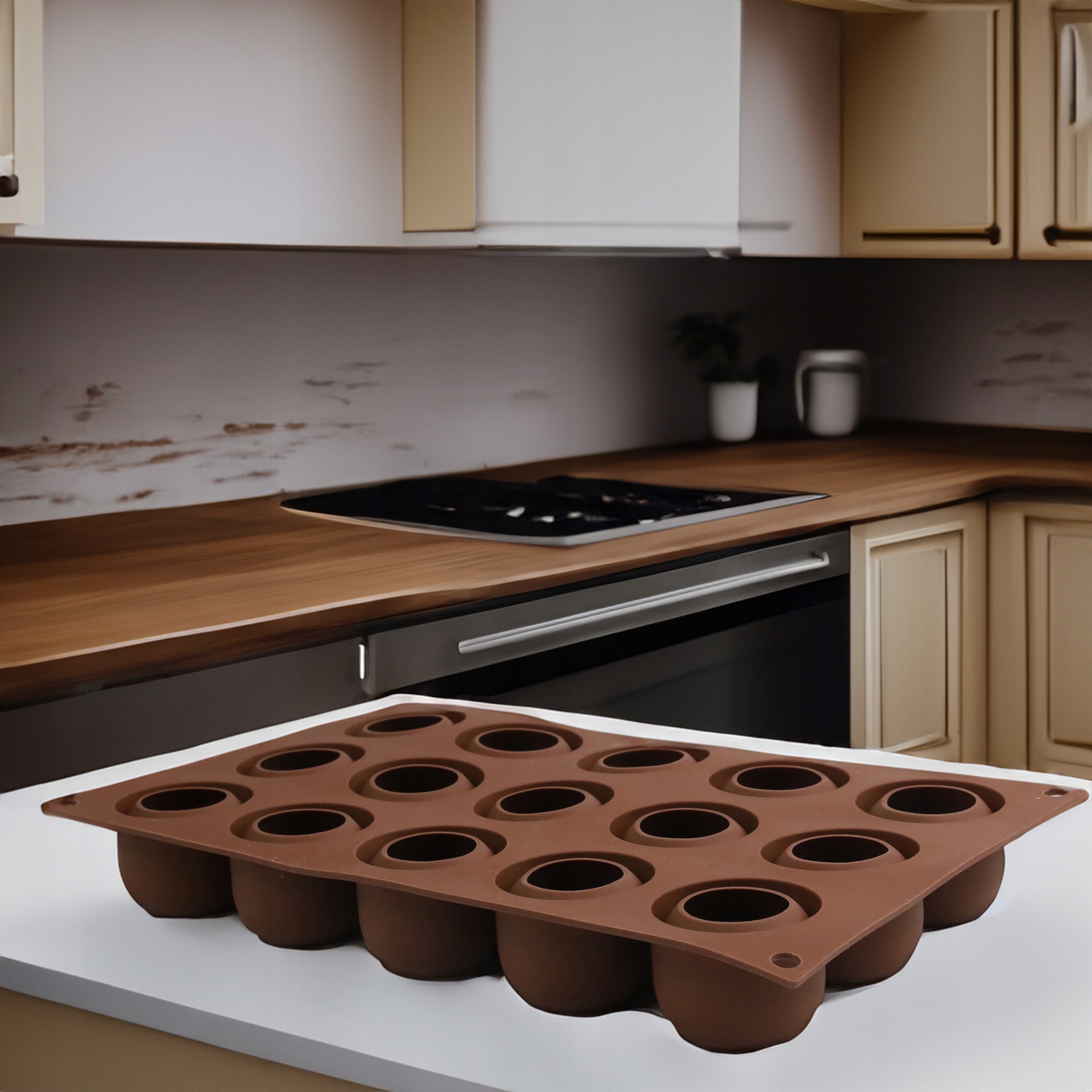 FORMA SILIKONOWA DO MONOPORCJI MASY CUKIERNICZEJ CIASTA CZEKOLADY PRALIN