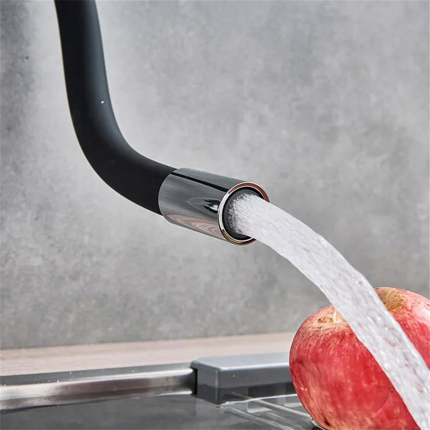 BATERIA KUCHENNA CZARNA ELASTYCZNA GIĘTKA WYLEWKA KRAN CZARNY ZLEWOZMYWAK