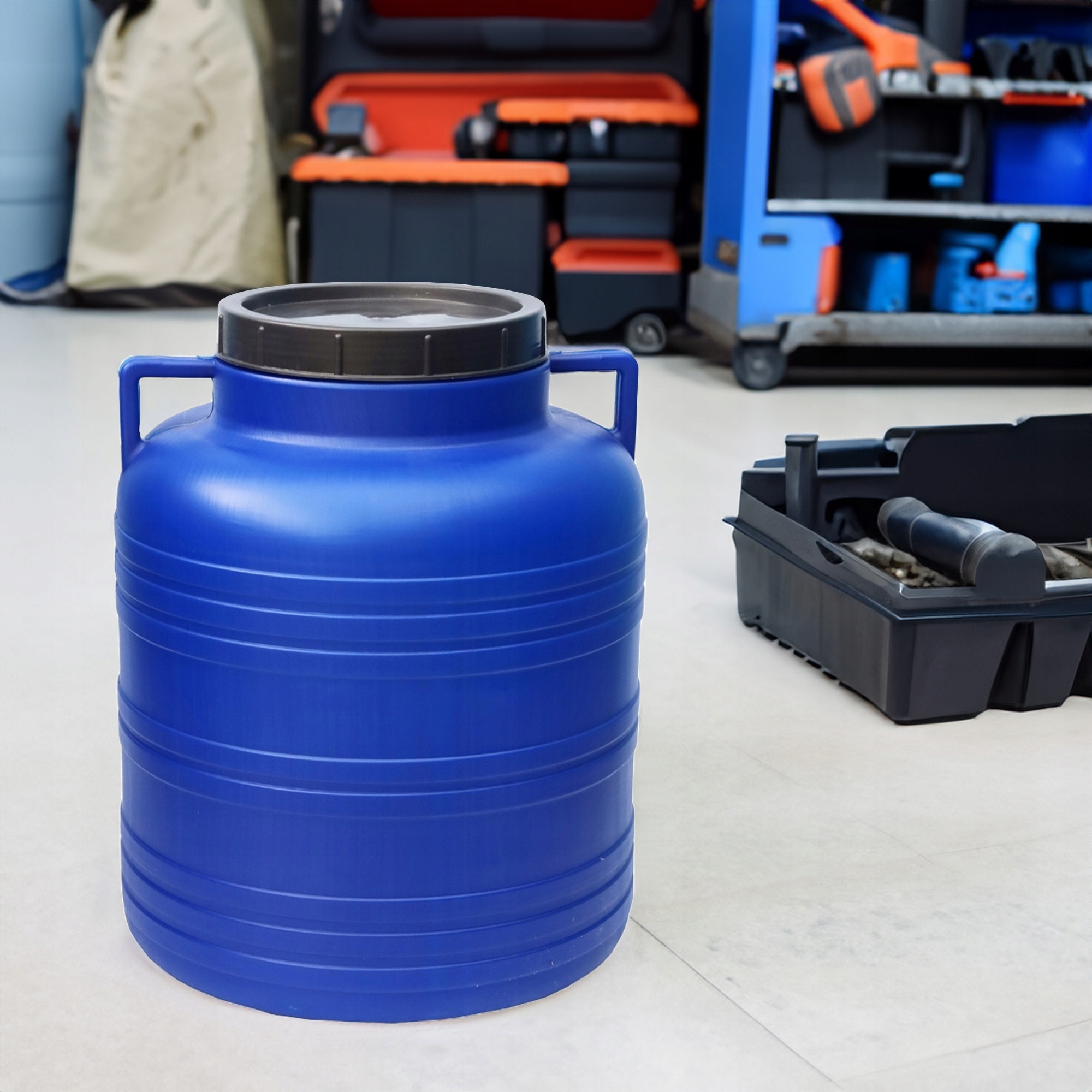 BECZKA PLASTIKOWA 80L ZBIORNIK POJEMNIK NA DESZCZÓWKĘ WODĘ DO KISZENIA