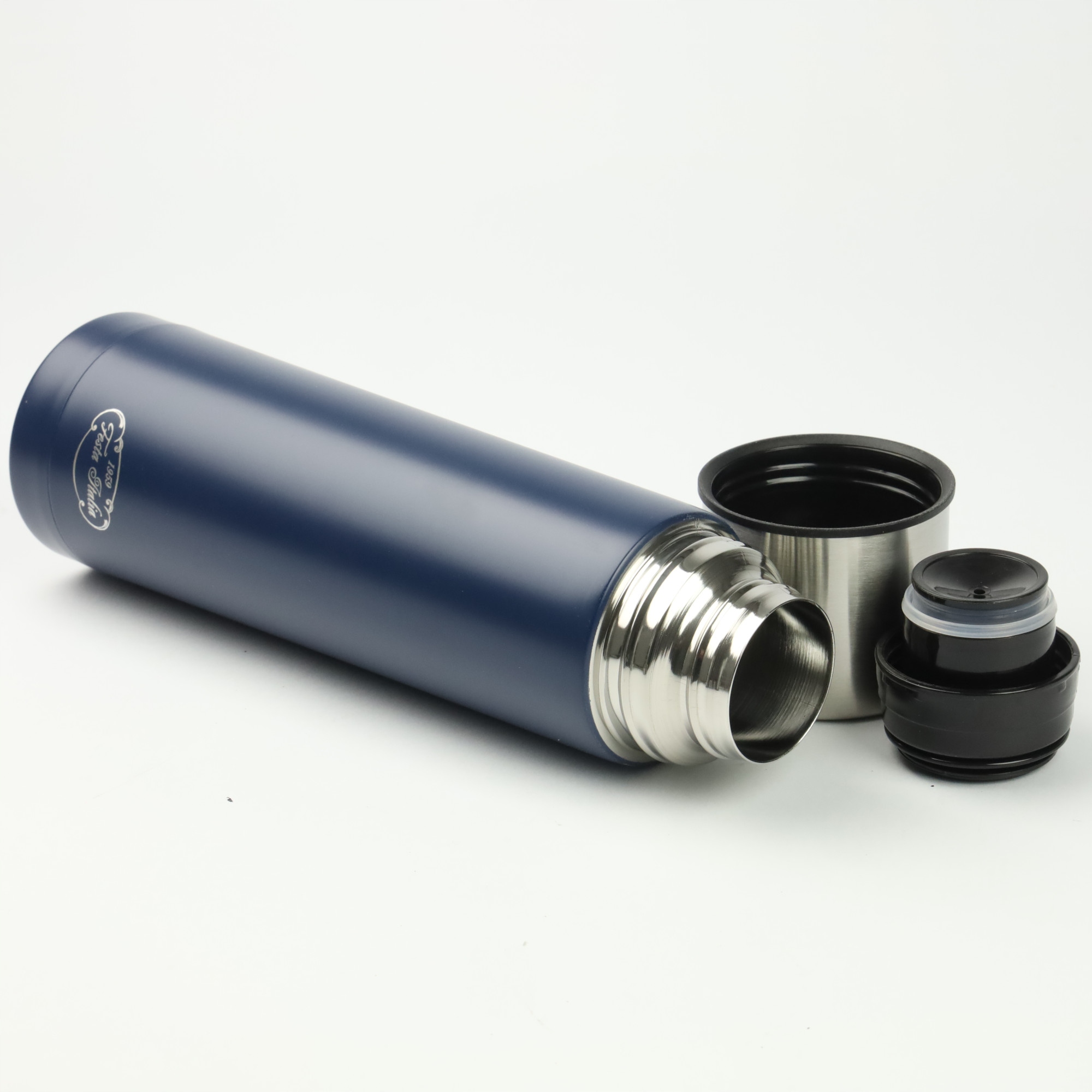 TERMOS GRANATOWY TERMICZNY 750ML STAL NIERDZEWNA BIDON NA GORĄCE NAPOJE