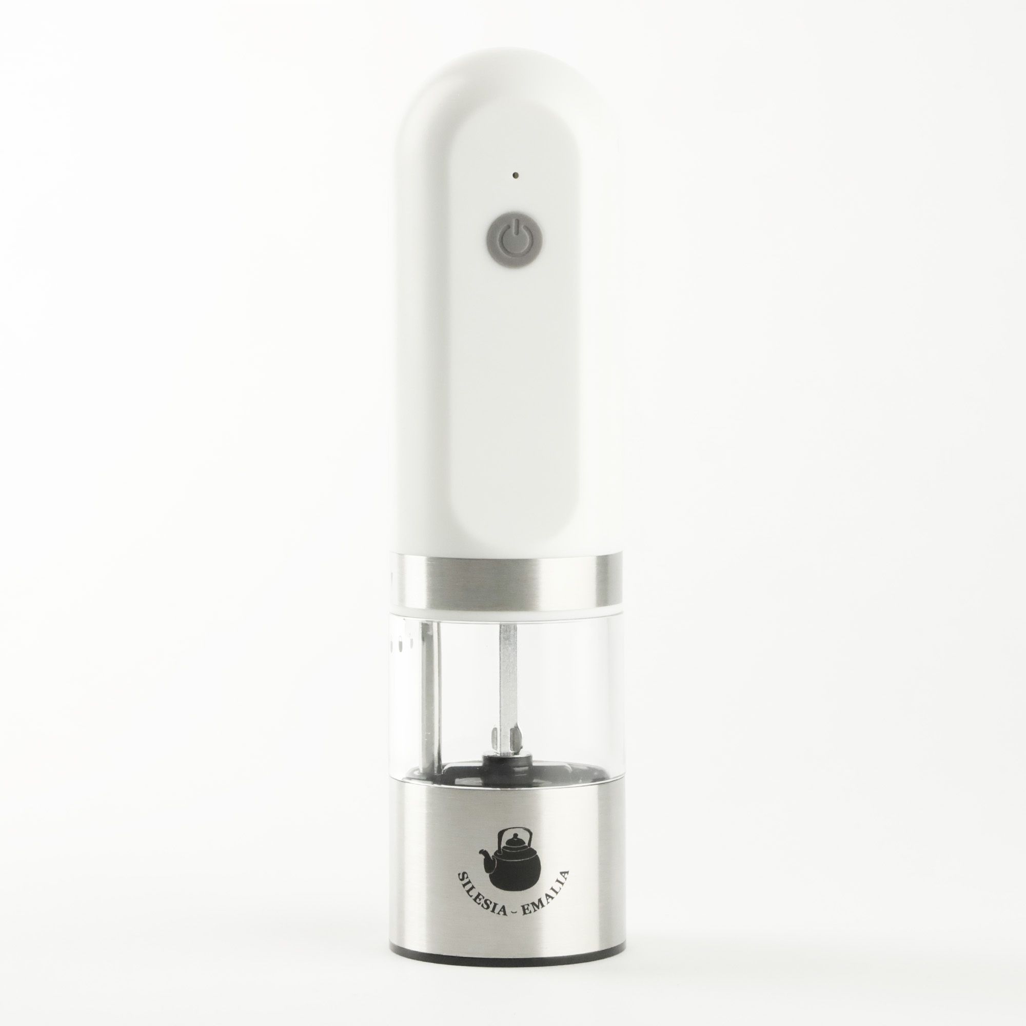 MŁYNEK ELEKTRYCZNY DO MIELENIA BIAŁY PRZYPRAW SOLI PIEPRZU PRZYPRAW NA USB