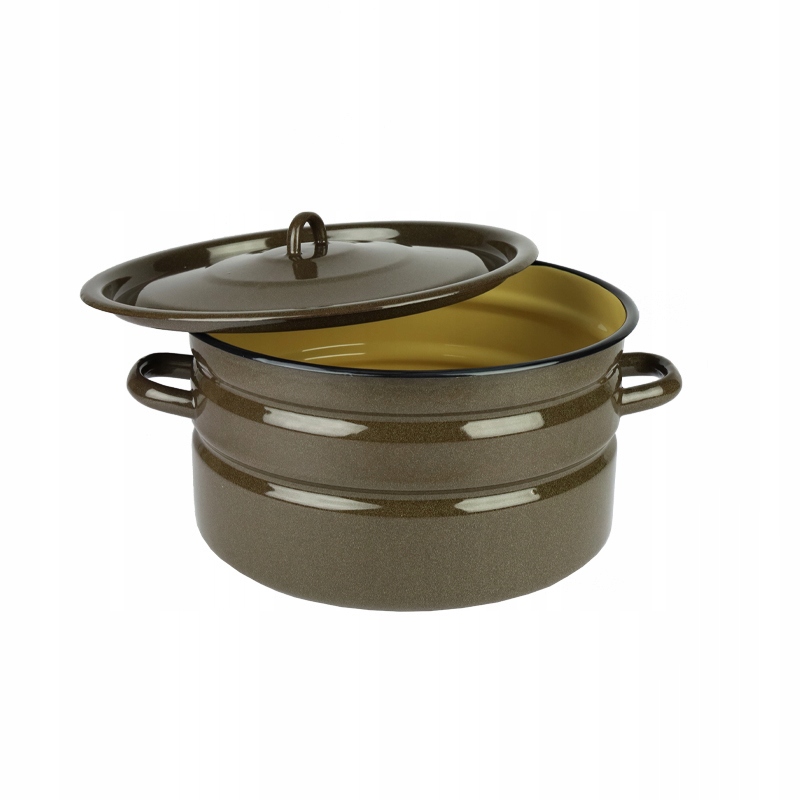 GARNEK EMALIOWANY POWDILAK 14 L Z POKRYWKĄ DO GOTOWANIA POTRAW PRZETWORÓW