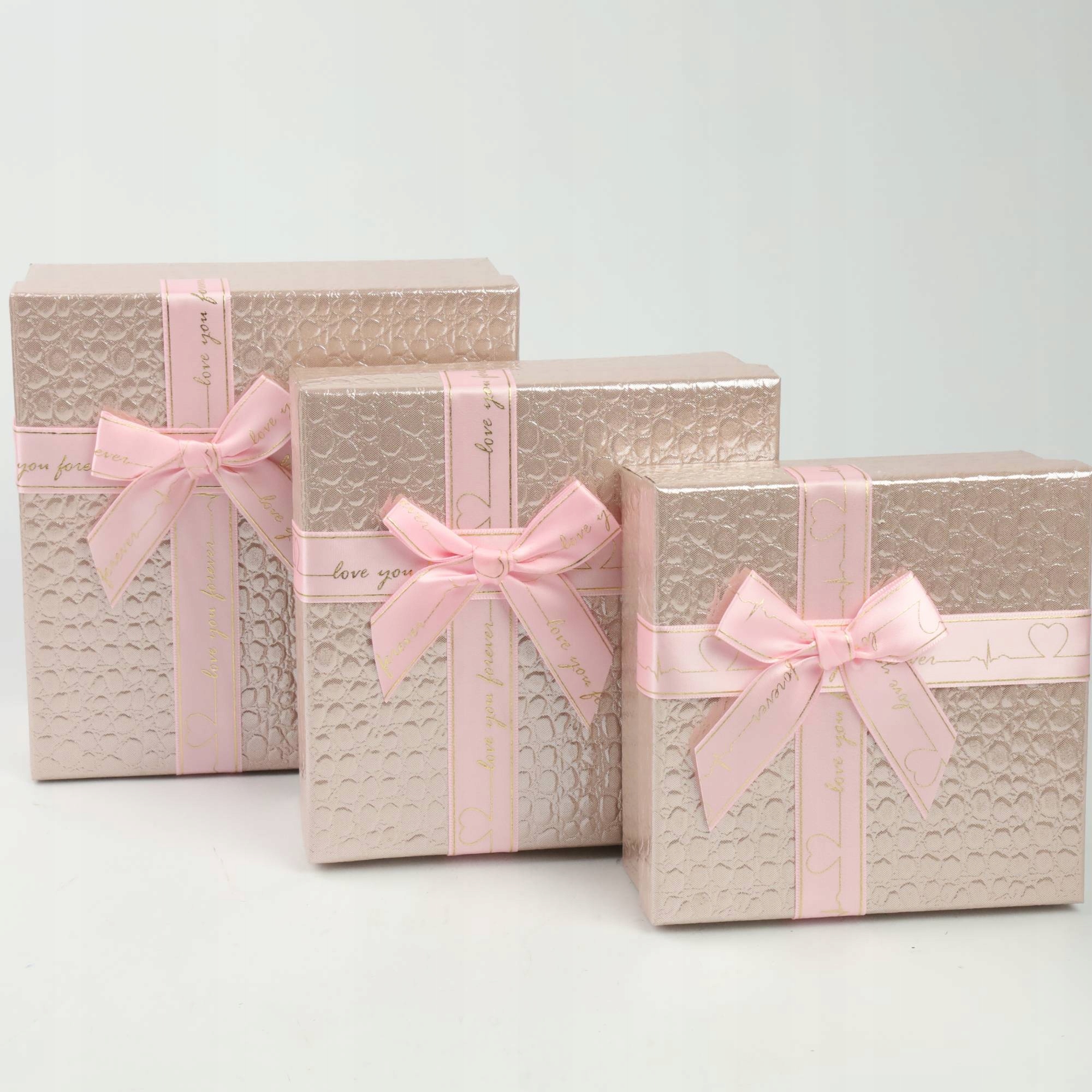 KPL 3 PUDEŁKA PREZENTOWE NA PREZENT URODZINOWY ŚWIĄTECZNY RÓŻNE ROZMIARY