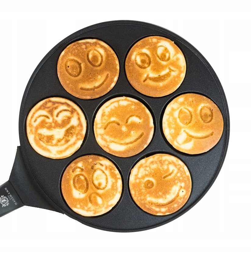 PATELNIA DO NALEŚNIKÓW PLACKÓW PANCAKES JAJEK HAMBURGERÓW ZE WZORAMI EMOJI
