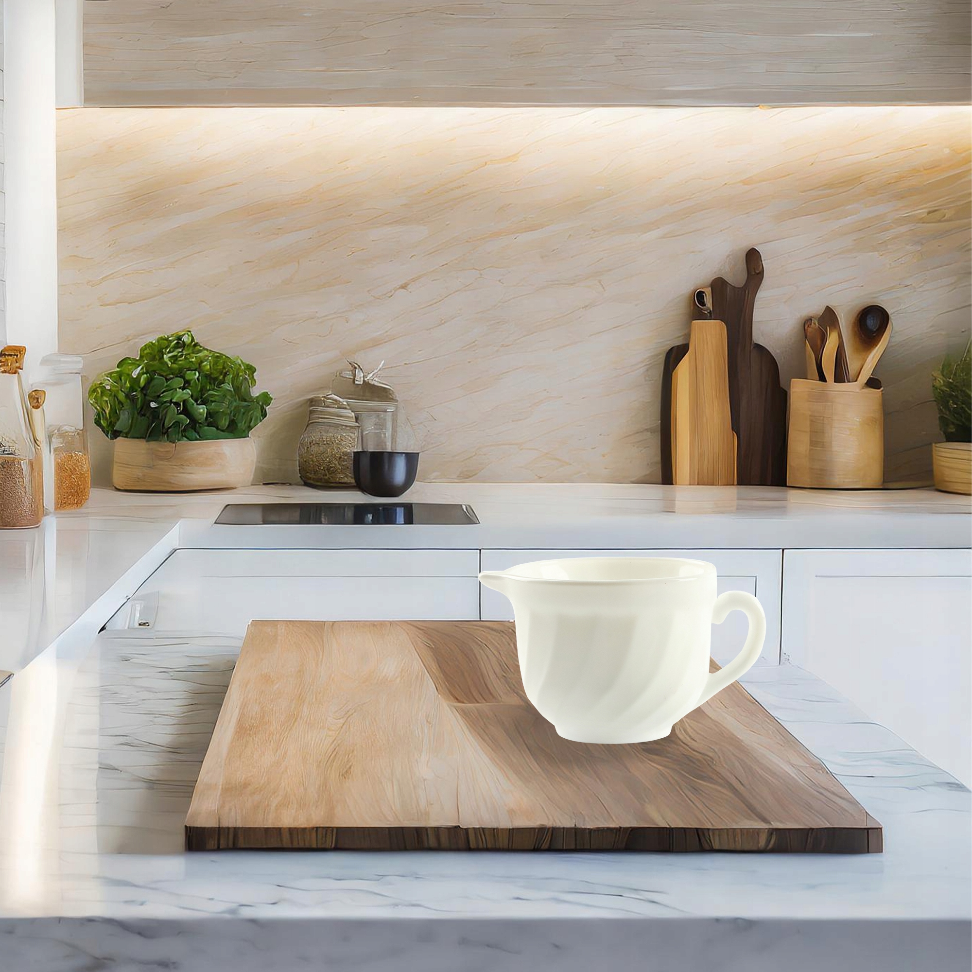 MLECZNIK PORCELANOWY DZBANUSZEK DO MLEKA DZBANEK NA ŚMIETANKĘ BIAŁY 190 ML