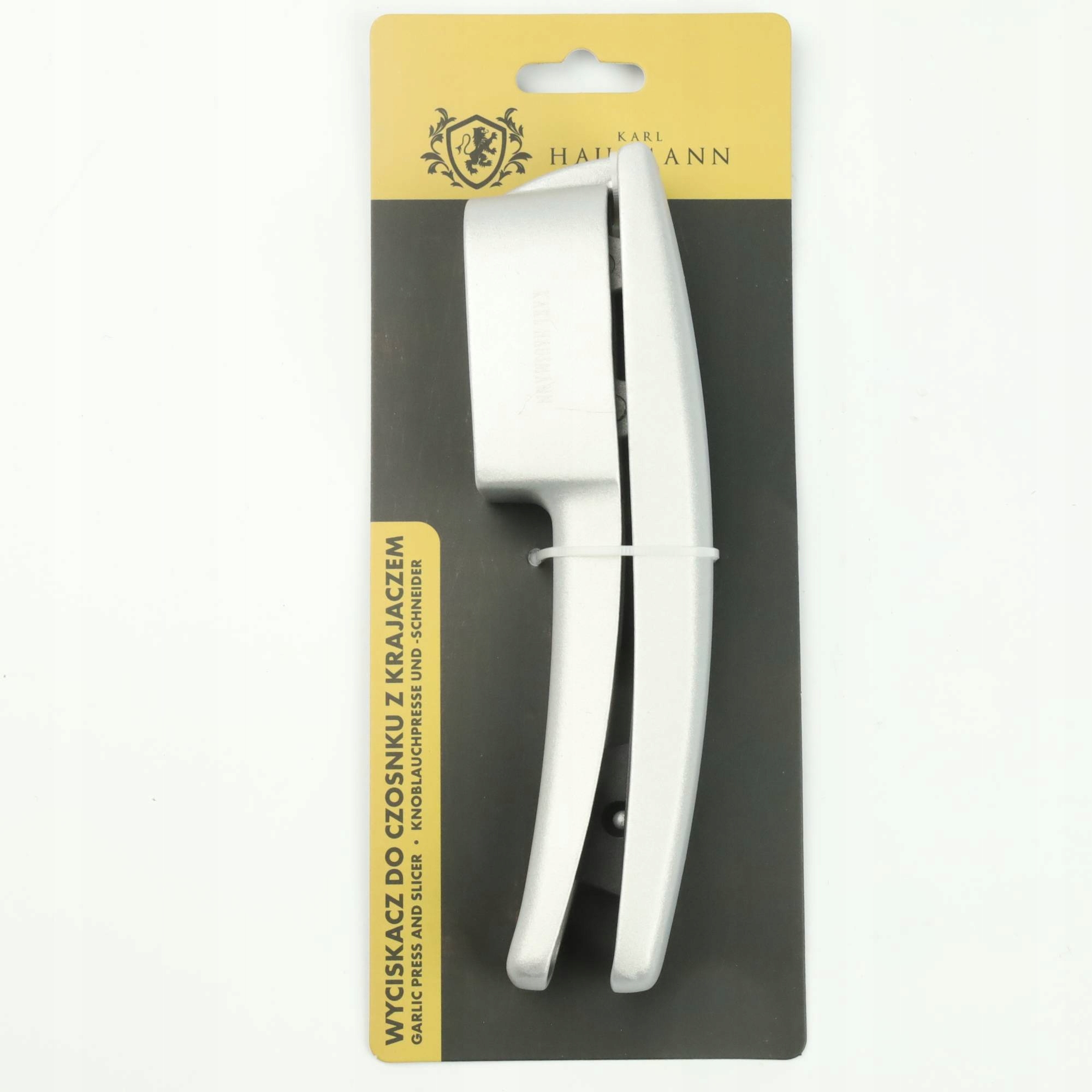 WYCISKACZ DO CZOSNKU 18,5 CM Z KRAJAKIEM - PRAKTYCZNY I FUNKCJONALNY
