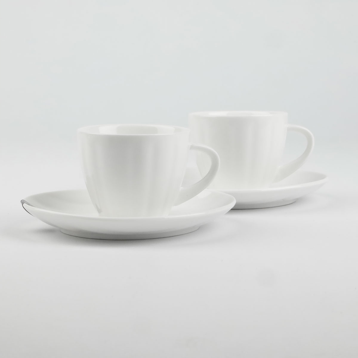 ZESTAW FILIŻANEK Z TALERZYKAMI NA PREZENT 100 ML PORCELANA DO KAWY HERBATY