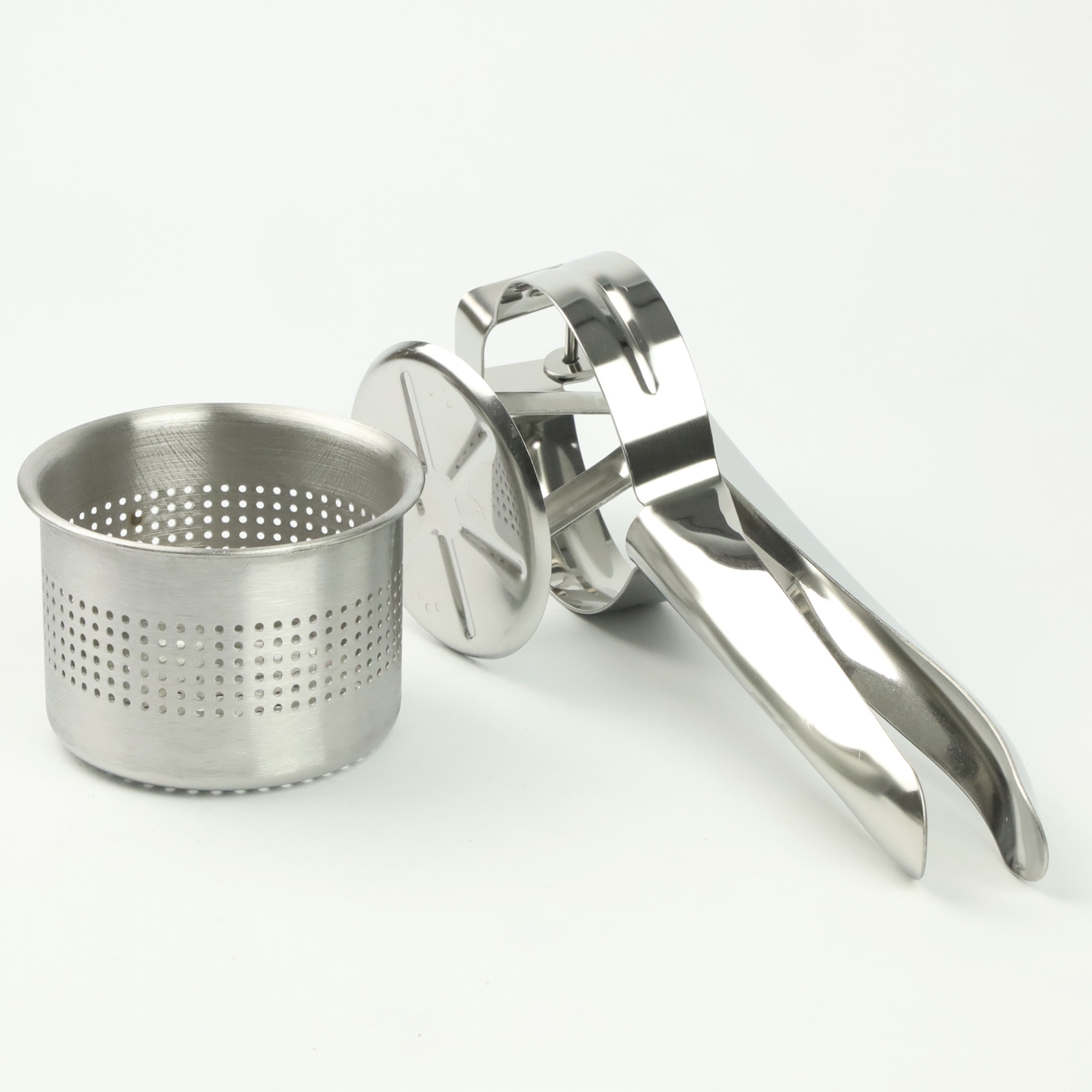 PRASKA DO ZIEMNIAKÓW ROZDRABNIACZ ZGNIATACZ STAL NIERDZEWNA