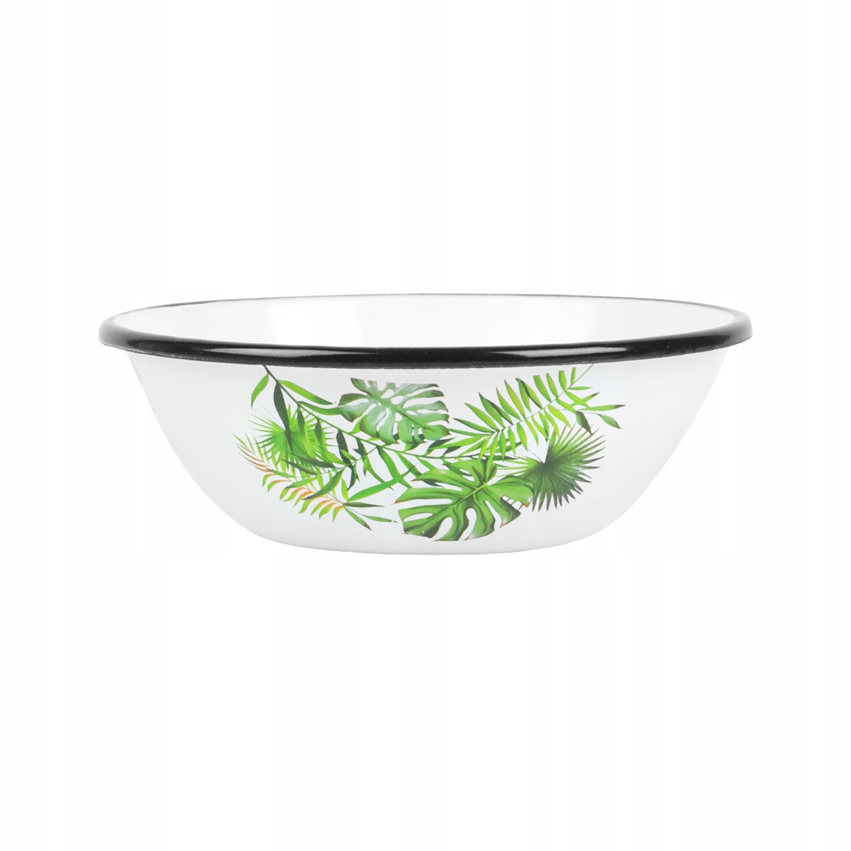 MISKA EMALIOWANA 20CM 1,5L ZE WZOREM MONSTERA IDEALNA NA OWOCE I WARZYWA