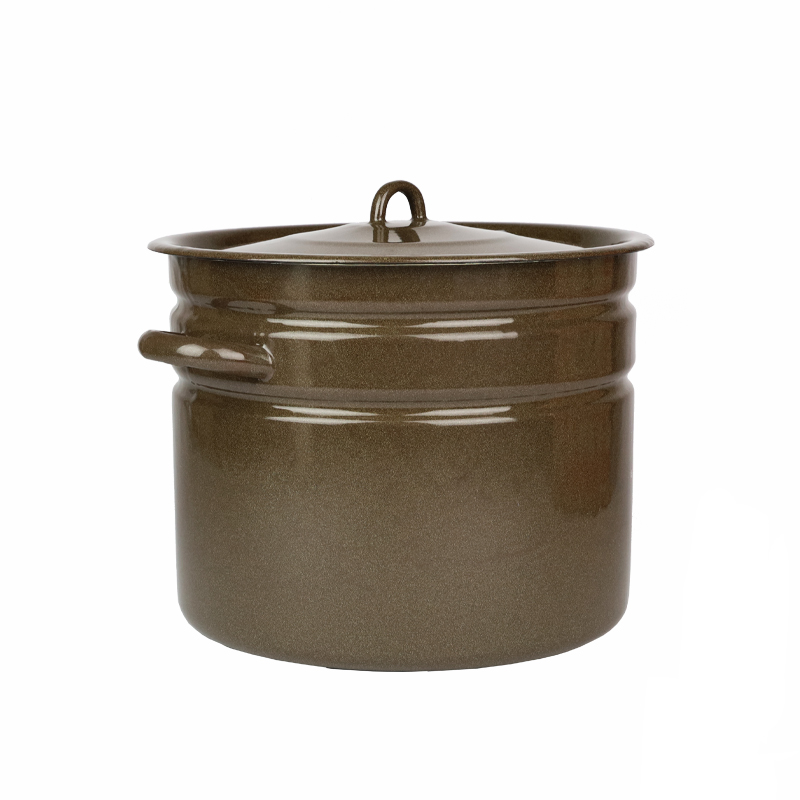 GARNEK EMALIOWANY POWDILAK 20 L Z POKRYWKĄ DO GOTOWANIA POTRAW PRZETWORÓW