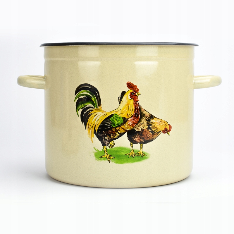 GARNEK EMALIOWANY POWIDLAK 7 L Z POKRYWKĄ DO GOTOWANIA POTRAW PRZETWORÓW