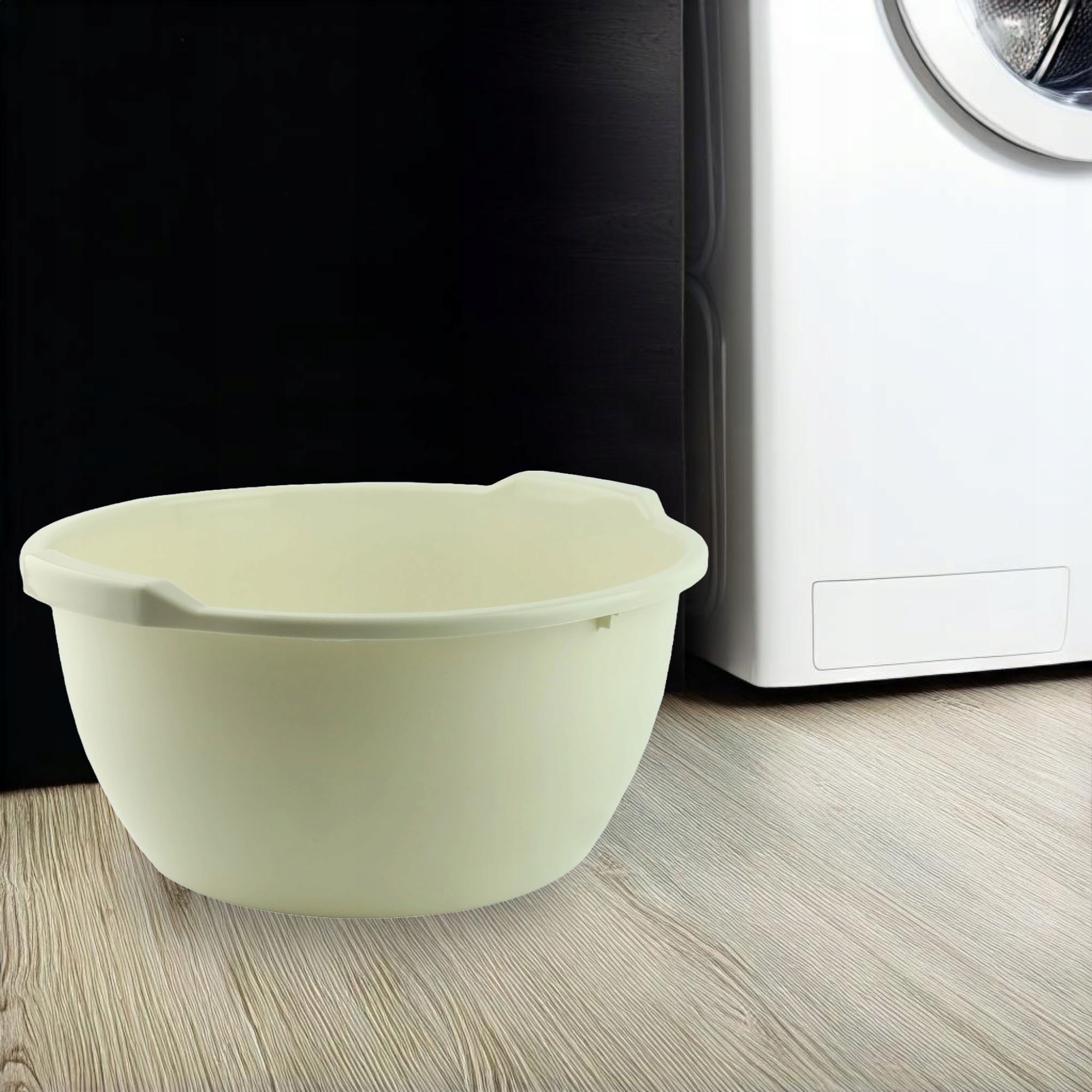MISKA OKRĄGŁA UNIWERSALNA MISA DO ŁAZIENKI OGRODU NA PRANIE OWOCE 8L ECRU
