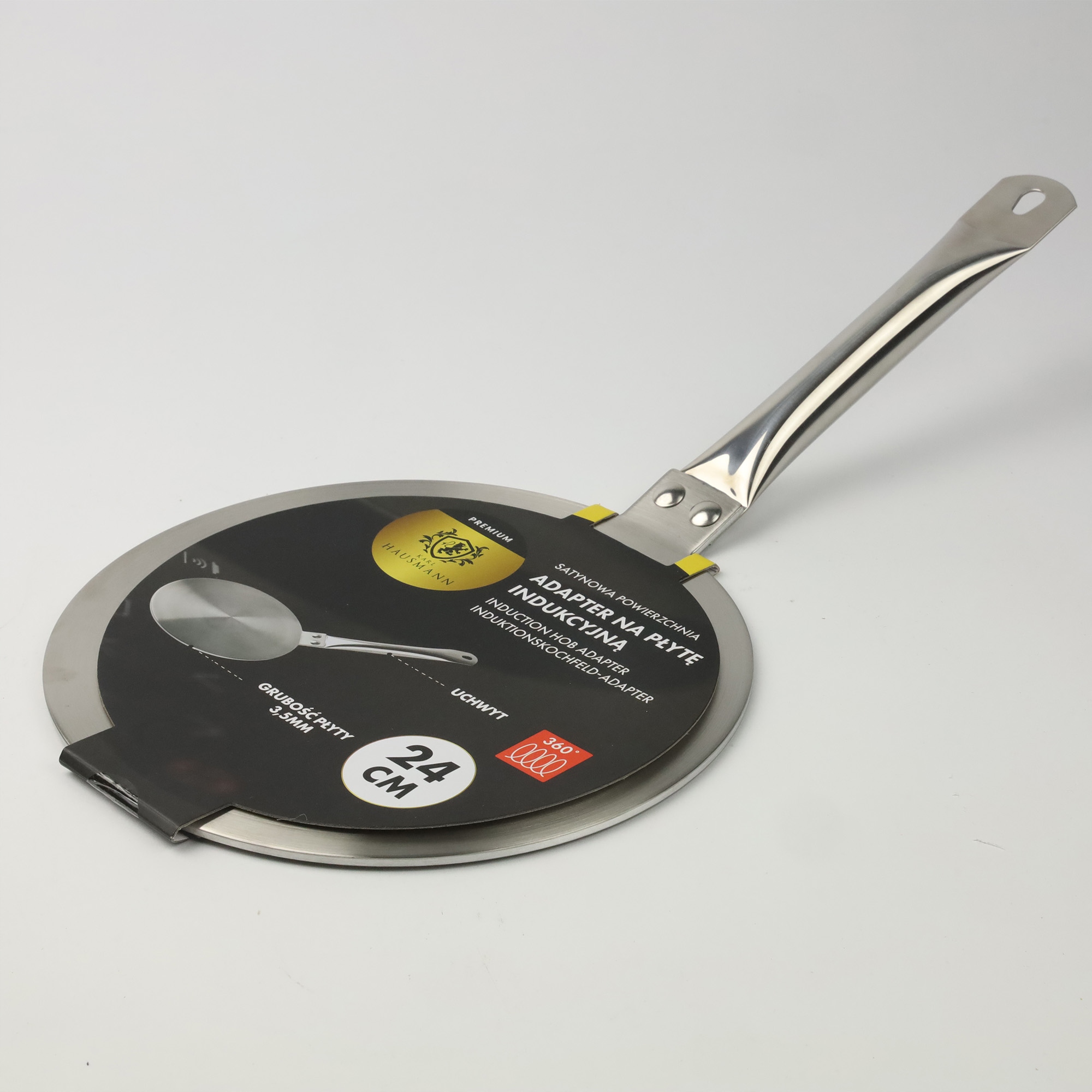 ADAPTER NA KUCHENKĘ INDUKCYJNĄ PODKŁADKA OCHRONNA NACZYŃ STALOWYCH 24 CM