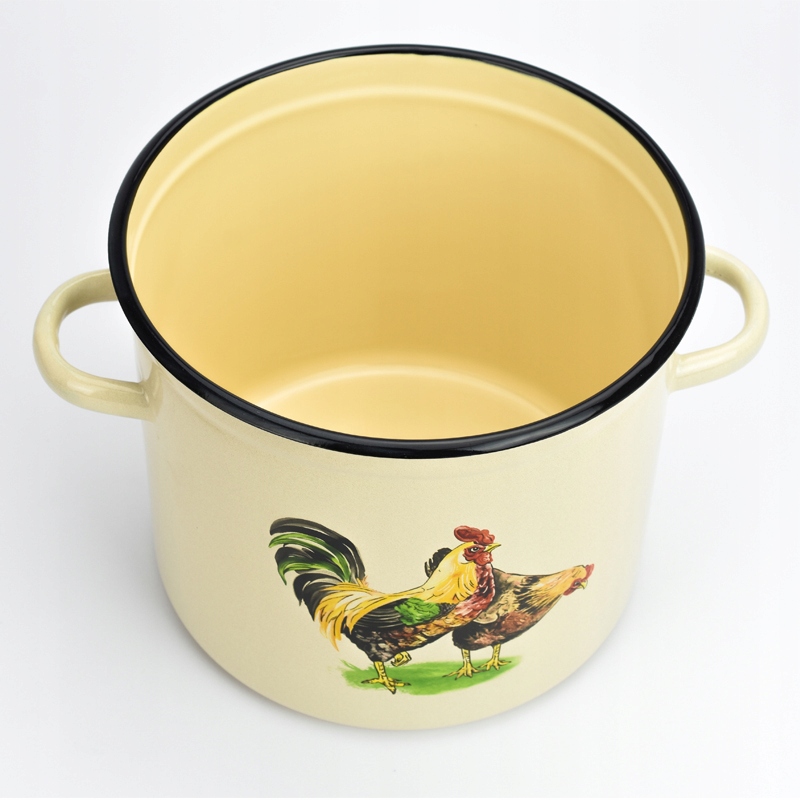 GARNEK EMALIOWANY POWIDLAK 7 L Z POKRYWKĄ DO GOTOWANIA POTRAW PRZETWORÓW