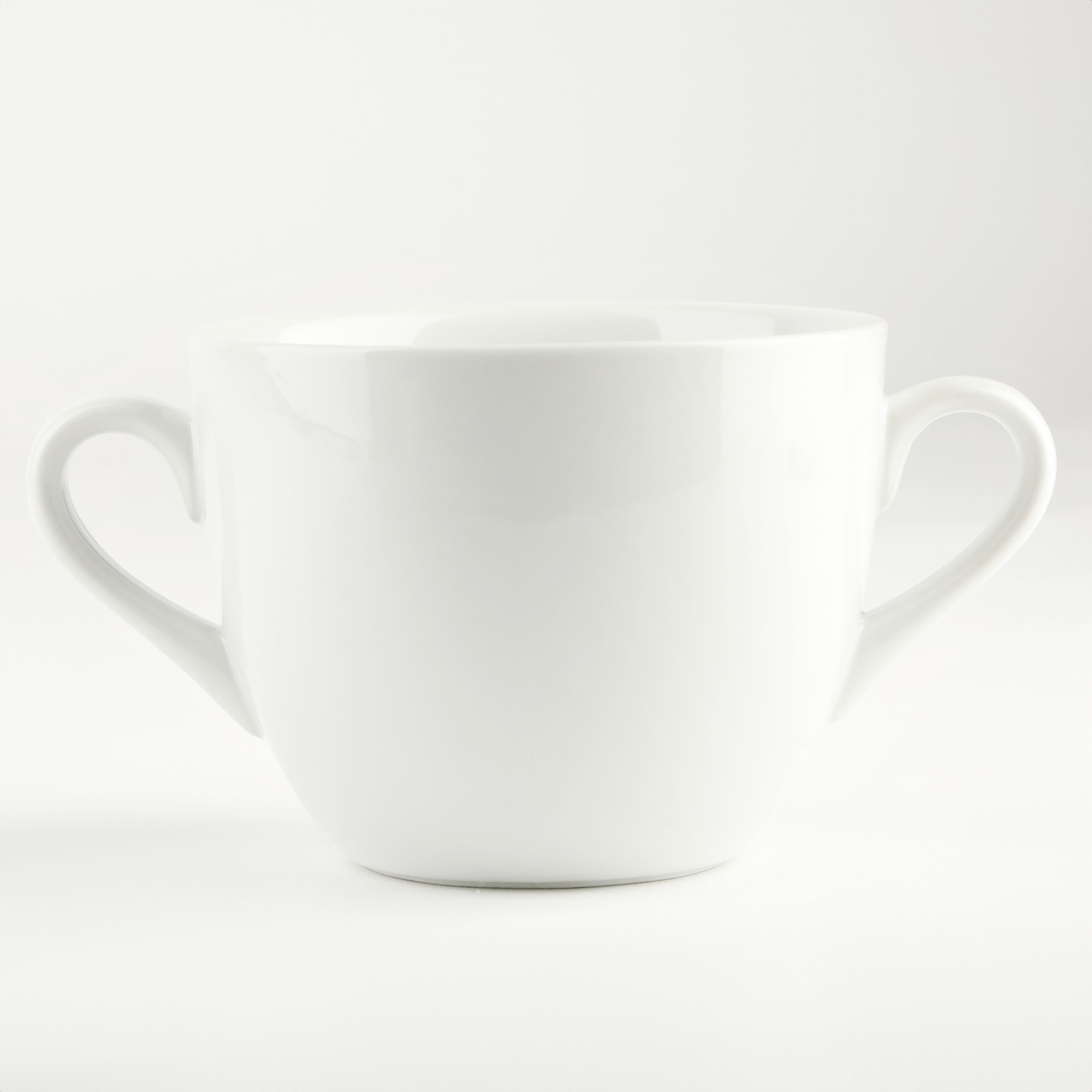 BULIONÓWKA PORCELANOWA 650 ML Z UCHWYTAMI MISKA OBIADOWA DO ZUPY KREMU