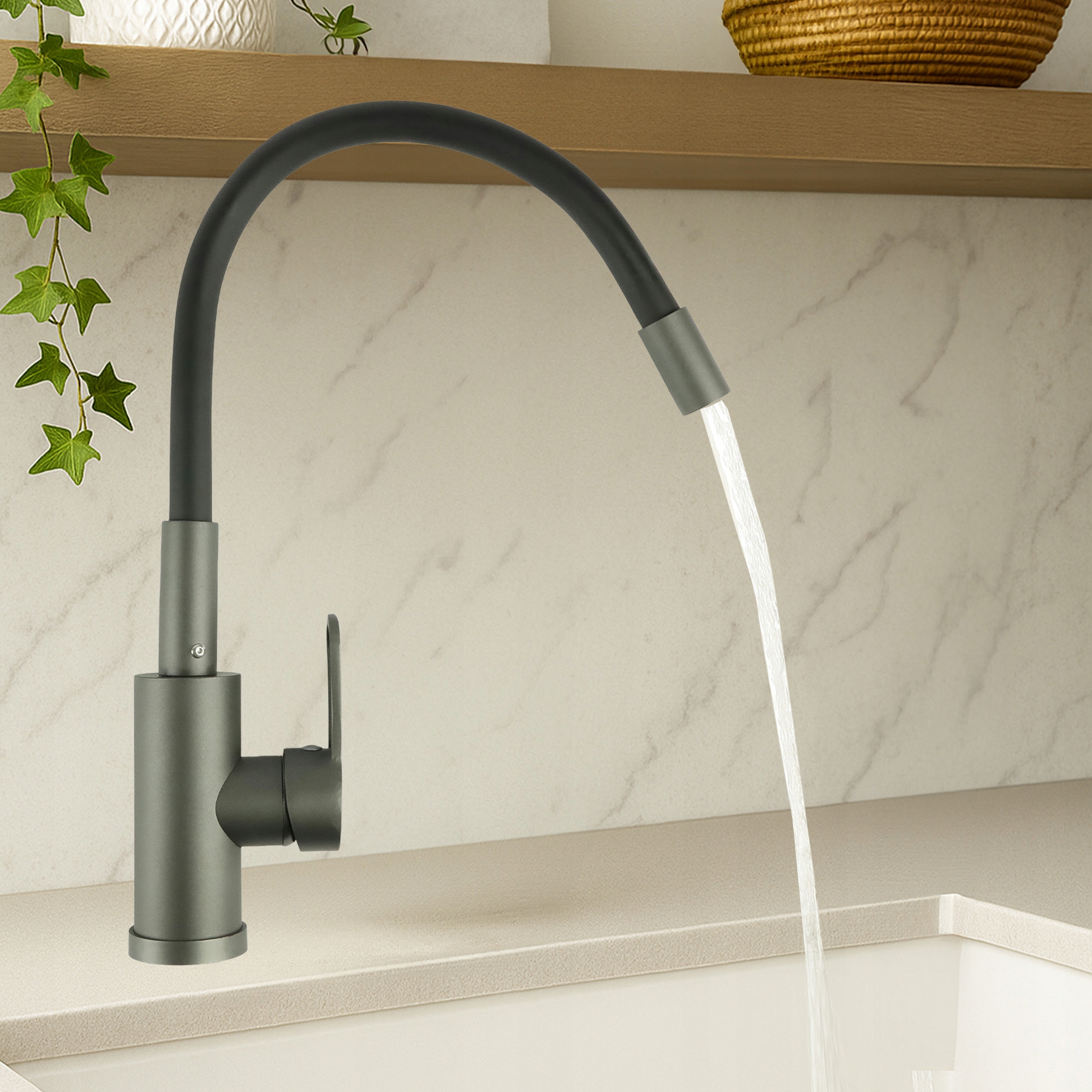 BATERIA KUCHENNA ELASTYCZNA WYLEWKA 360° KRAN GIĘTKA WYLEWKA ZLEWOZMYWAK