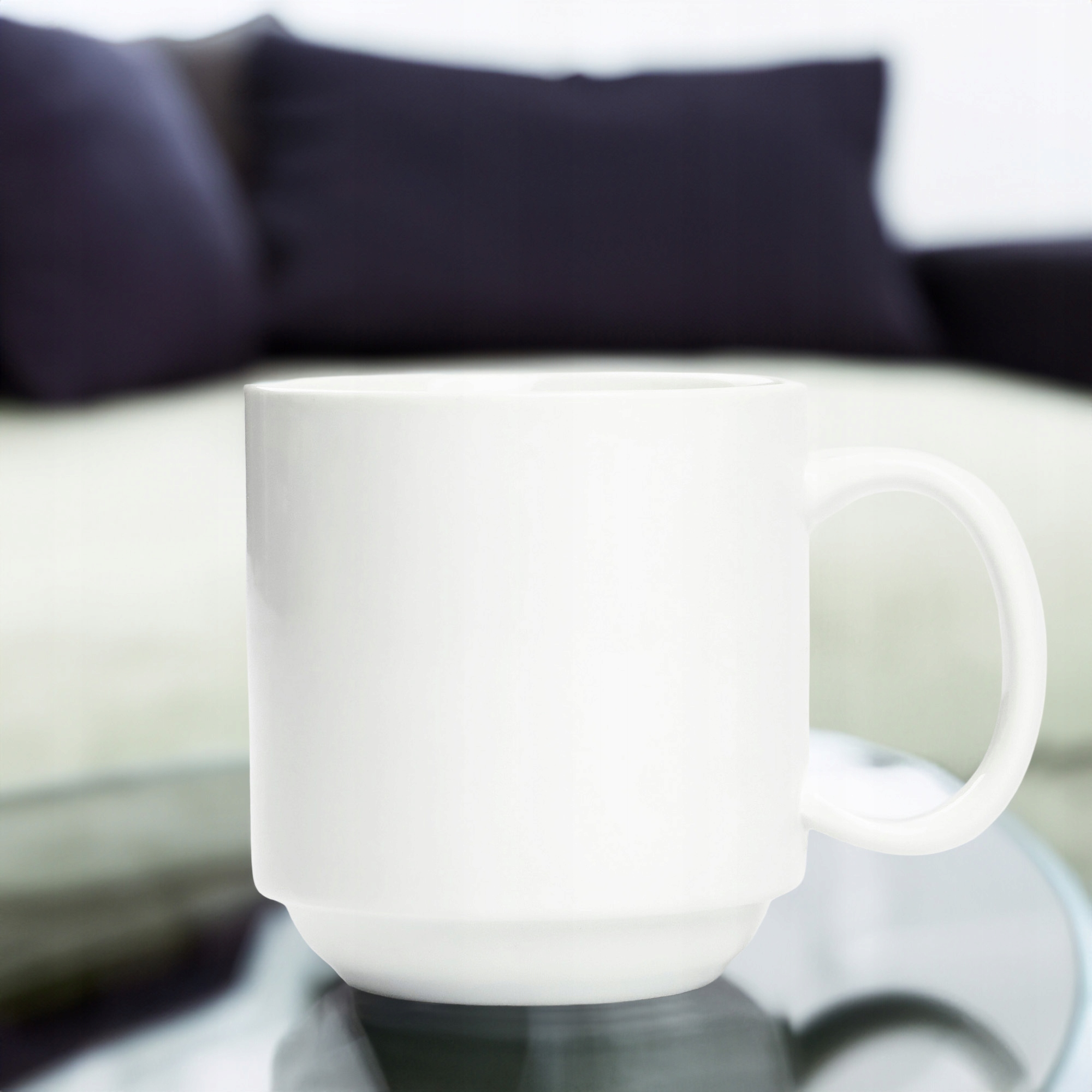 KUBEK PORCELANOWY BIAŁY 350ML Z UCHEM DO KAWY HERBATY UNIWERSALNY