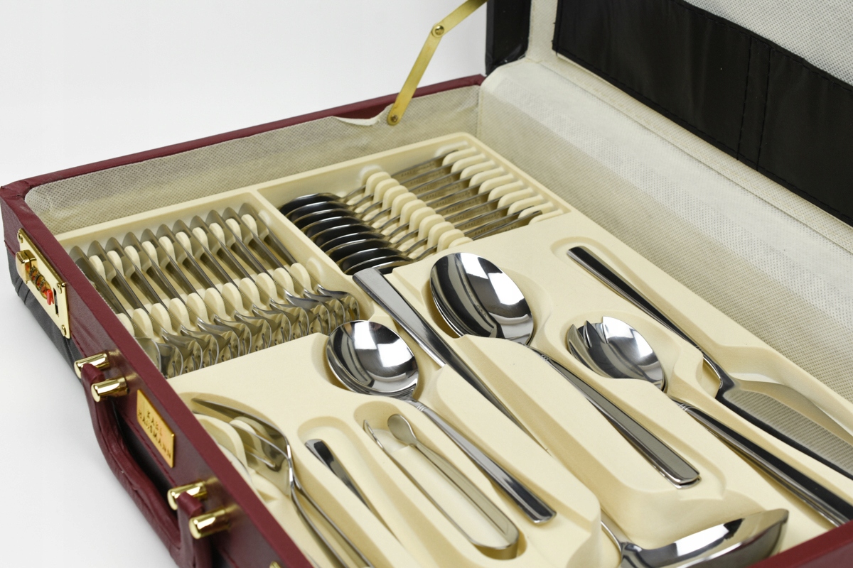 ZESTAW SZTUĆCE W WALIZCE 72 EL KOMPLET LUNA WALIZKA NA 12 OSÓB