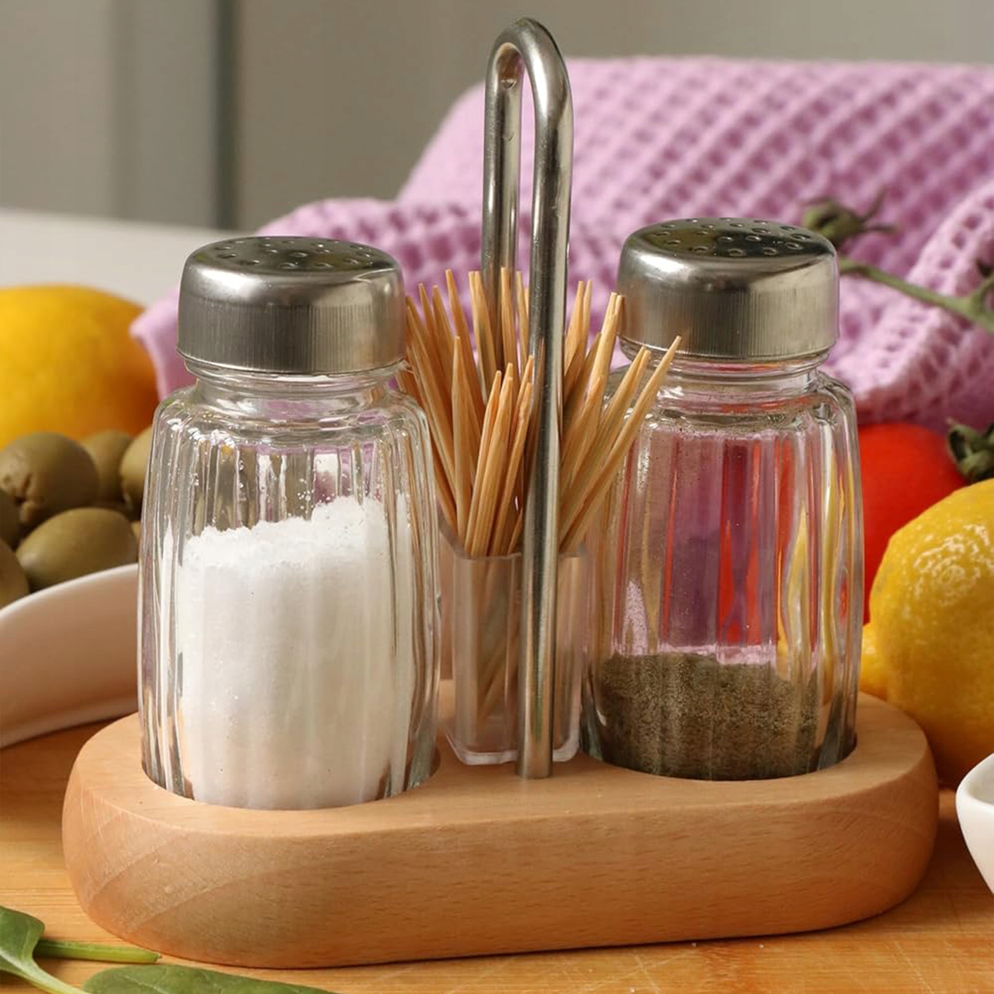 KPL SOLNICZKA PIEPRZNICZKA PRZYPRAWNIK POJEMNIKI NA SÓL PIEPRZ NA POSTAWCE