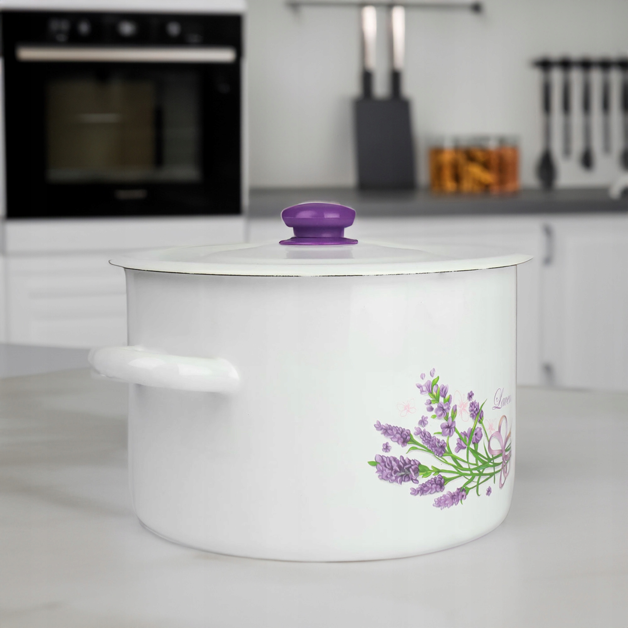 GARNEK EMALIOWANY POWIDLAK 7 L Z POKRYWKĄ DO GOTOWANIA POTRAW PRZETWORÓW