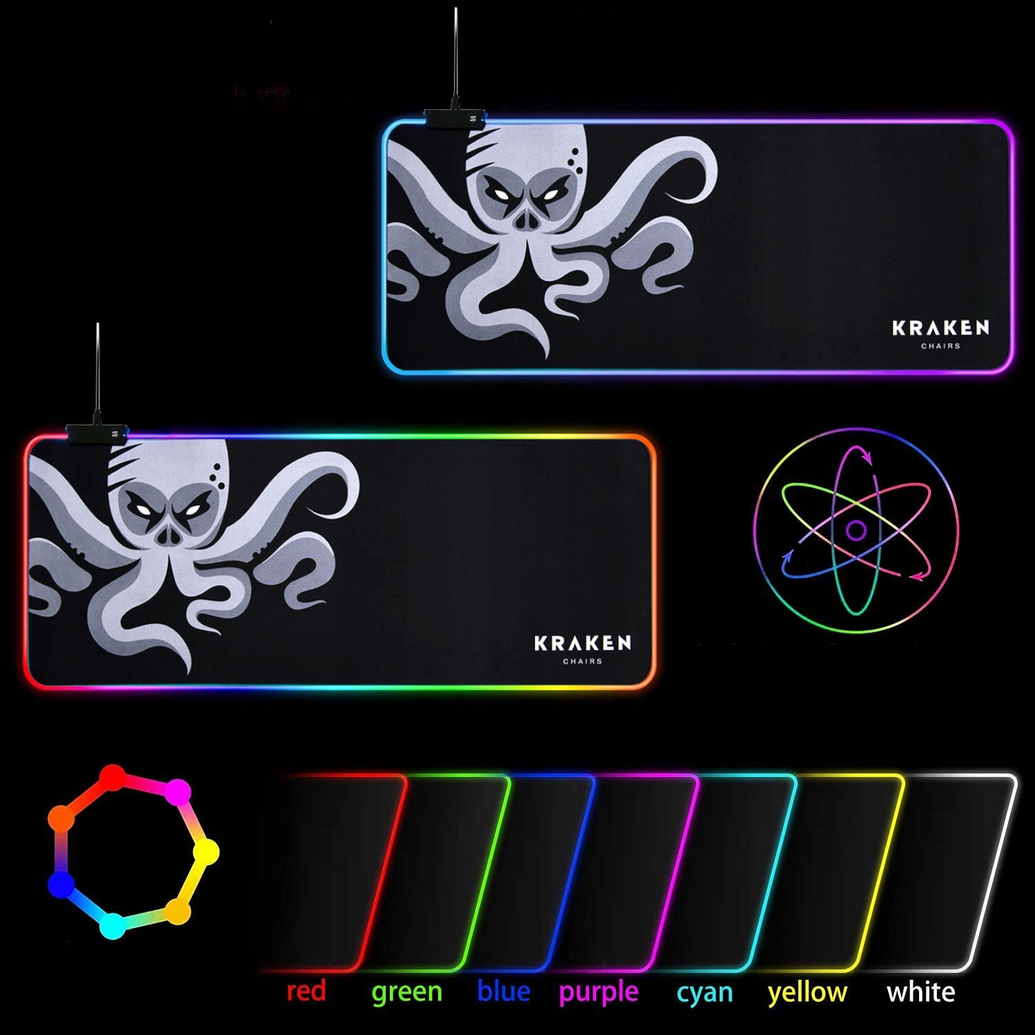 PODKŁADKA POD MYSZ GAMINGOWA RGB XXXL mousepad LED