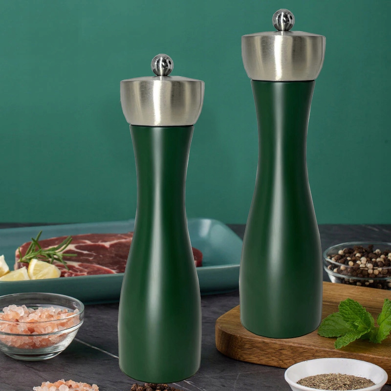 Zestaw komplet młynków do soli i pieprzu drewniane