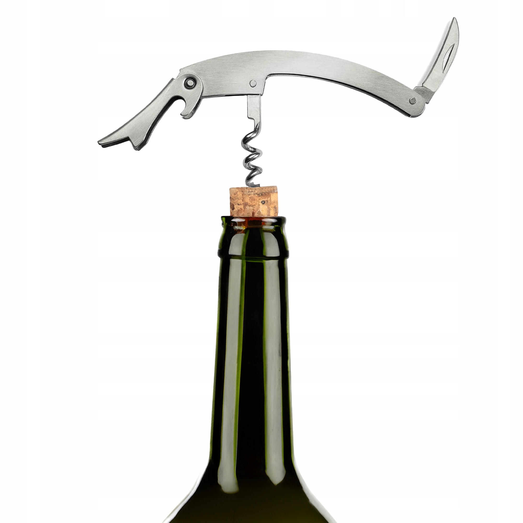 ZESTAW AKCESORIA DO WINA 4w1 NA PREZENT KORKOCIĄG KOREK PIERŚCIEŃ NALEWAK