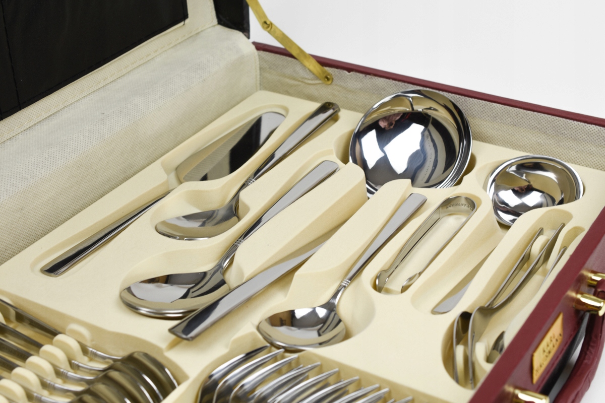 ZESTAW SZTUĆCE W WALIZCE 72 EL KOMPLET LUNA WALIZKA NA 12 OSÓB