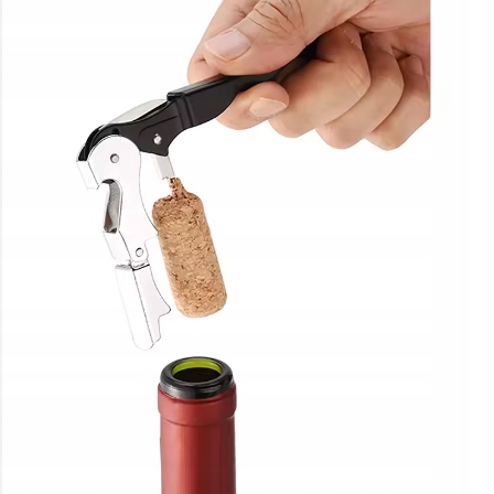 KORKOCIĄG 3 W 1 DO WINA STALOWY Z OTWIERACZEM DO BUTELEK OTWIERACZ I NOŻYK