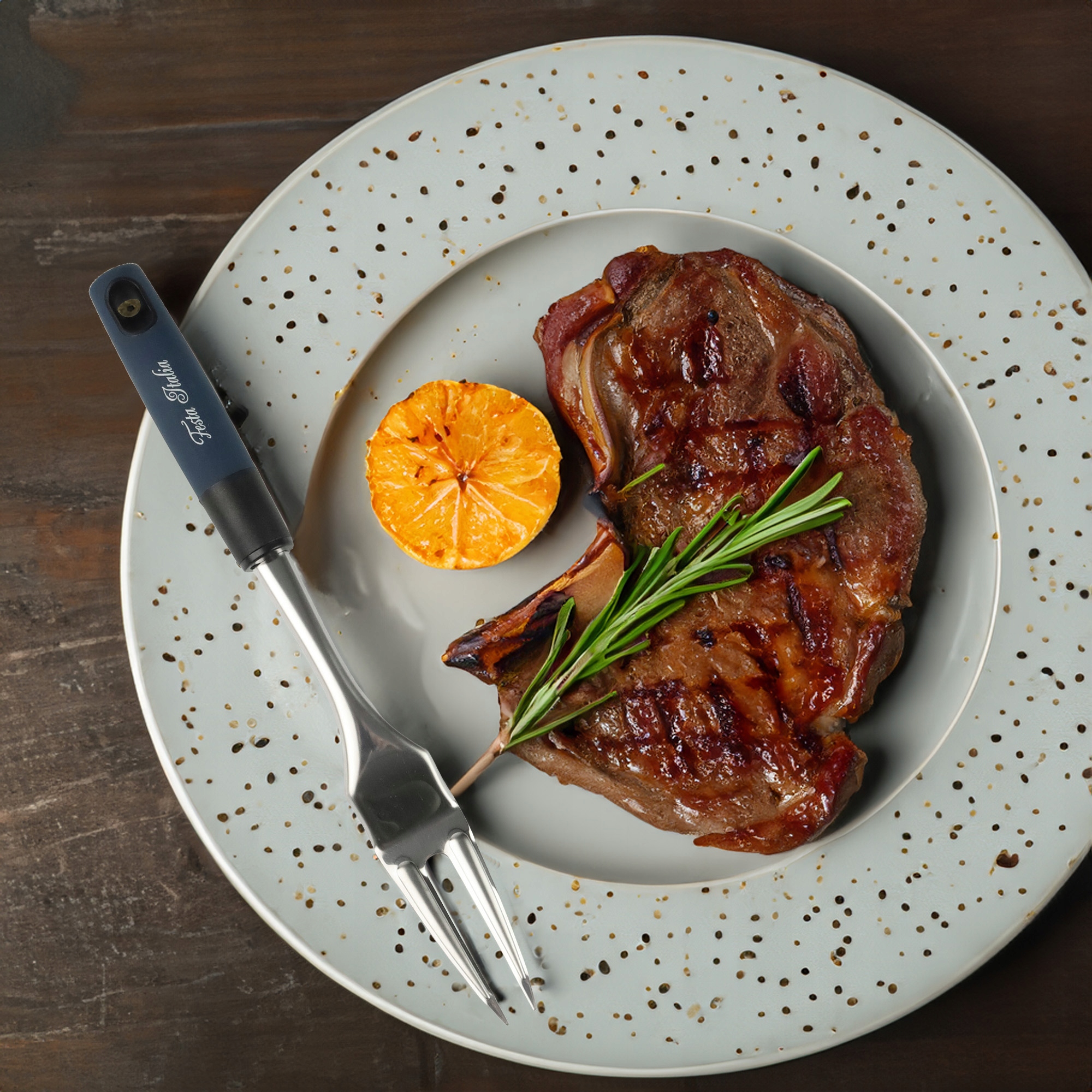 KUCHENNY WIDELEC DO MIĘSA WĘDLIN SERA STAL NIERDZEWNA 2-ZĘBNY UNIWERSALNY